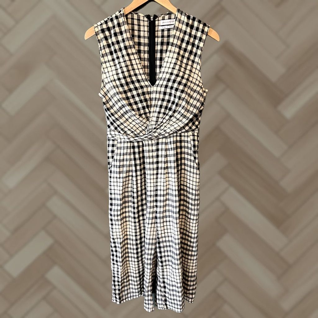 Urban Outfitters VINTAGE Urban Outfitters Ellery Surplice Gingham Plaid Jumpsuit w/ Pockets Shirt? No, one-piece Size 26" / US 2 / IT 38 - 1 Thumbnail