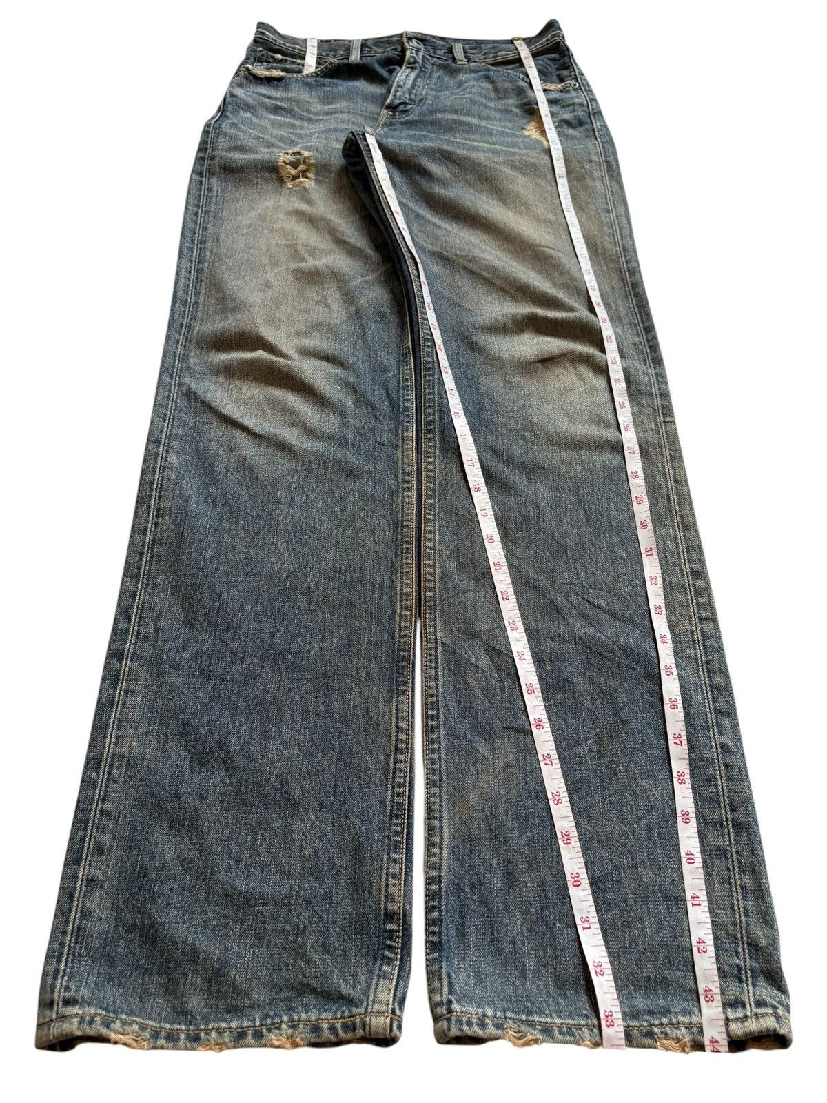 Levi's Vintage 90s Levis 502 Rusty Mud Wash Distressed Loose Jeans Size US 30 / EU 46 - 13 Thumbnail