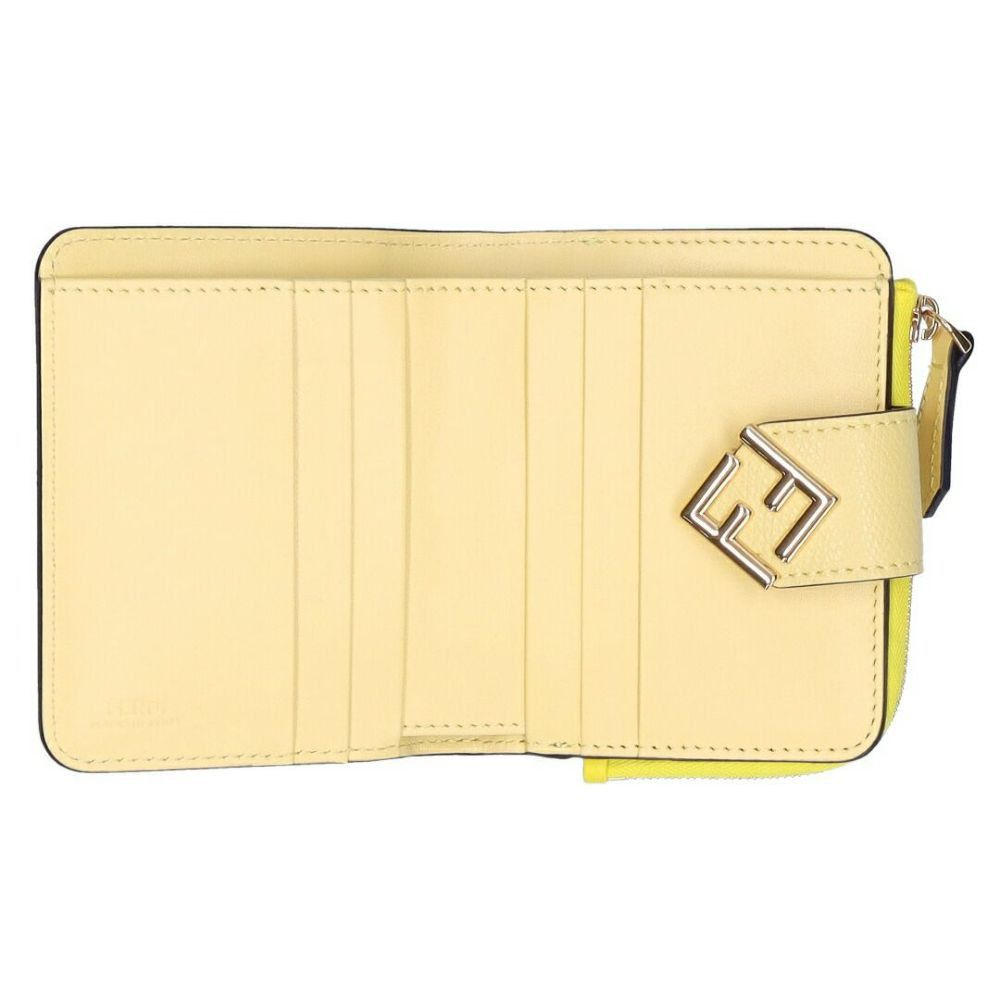 Fendi o1s1wg111125 Size: OS/ Ff Diamonds Wallet in Yellow Size ONE SIZE - 4 Thumbnail