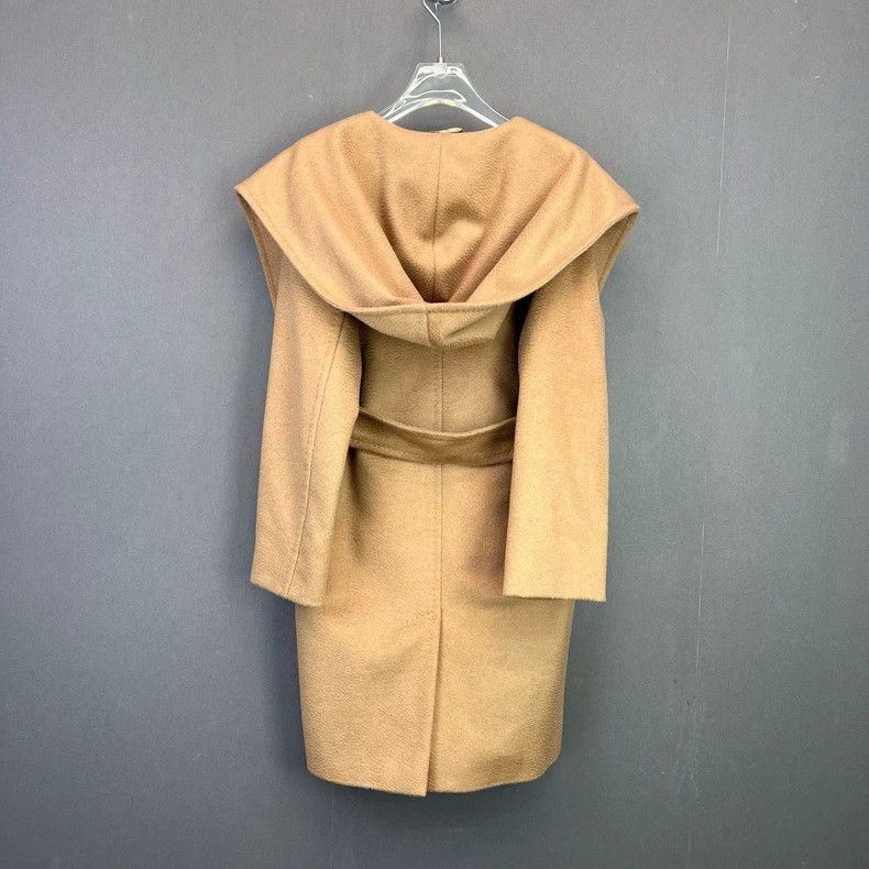Max Mara Max Mara Brown classic camel hair cropped bathrobe coat Size S / US 4 / IT 40 - 2 Thumbnail