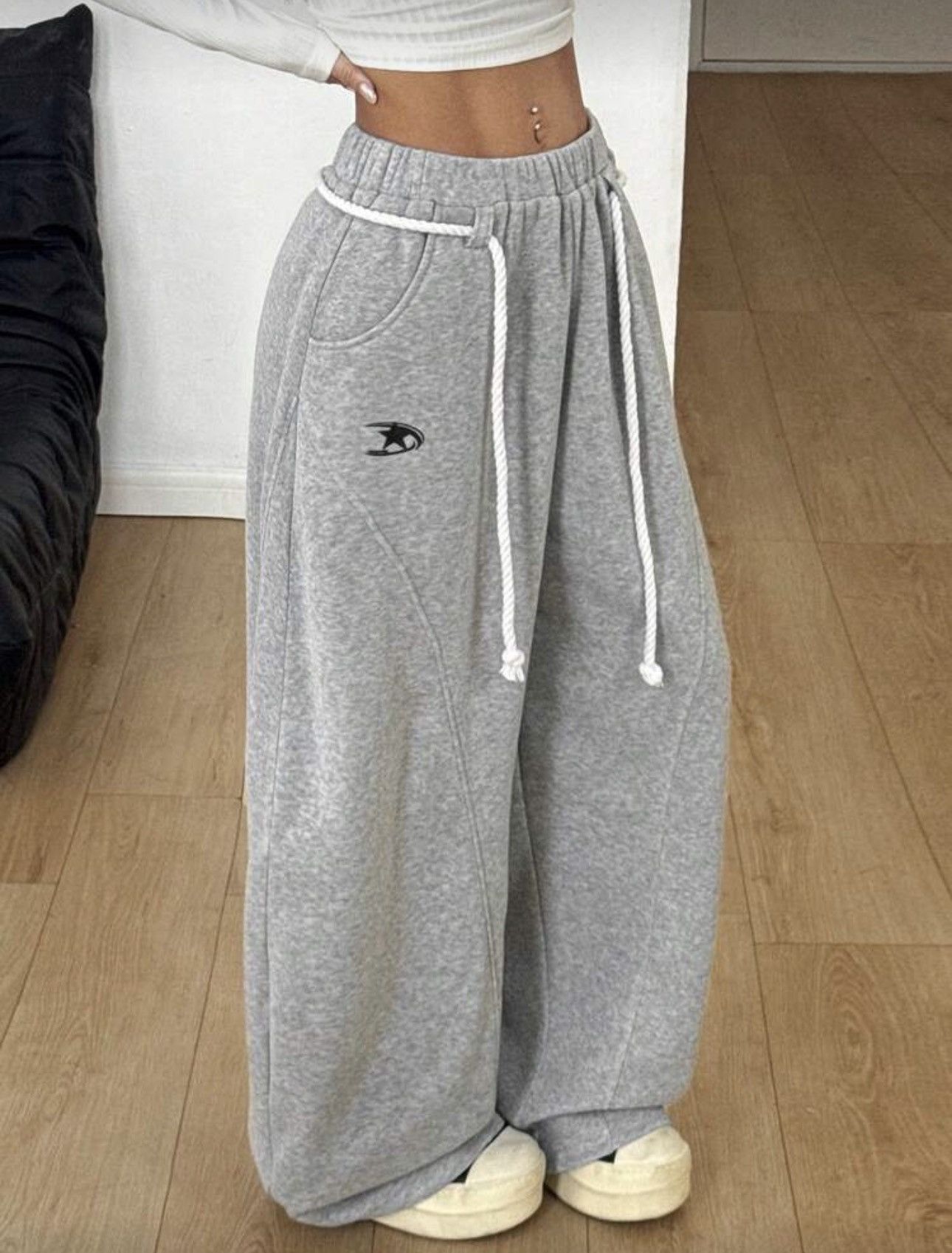 Shein Grey sweats Size US 33 - 2 Thumbnail