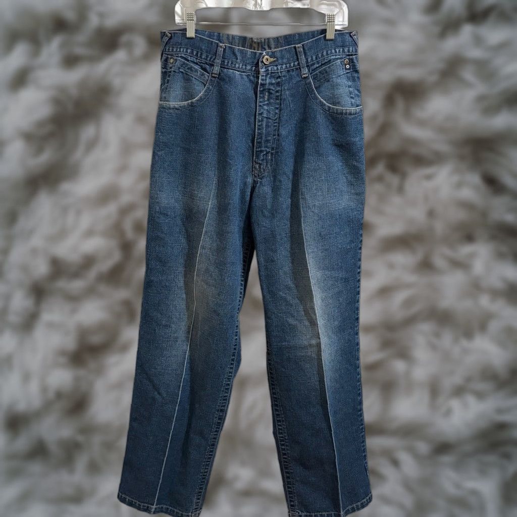 Southpole VINTAGE SouthPole Jeans Mens 34x30.5 Blue Embroidered Baggy Hip-Hop Y2k 90s Wide-Leg Relaxed Denim 5-Pocket Mens Size US 34 / EU 50 - 1 Thumbnail