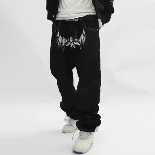 Jean custom pattern y2k hiphop jeans Size US 30 / EU 46 - 1 Thumbnail