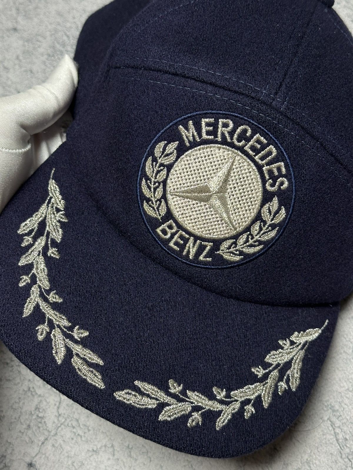 Mercedes-Benz Vintage Mercedes Benz 6-Panel Wool Cap Size ONE SIZE - 4 Thumbnail