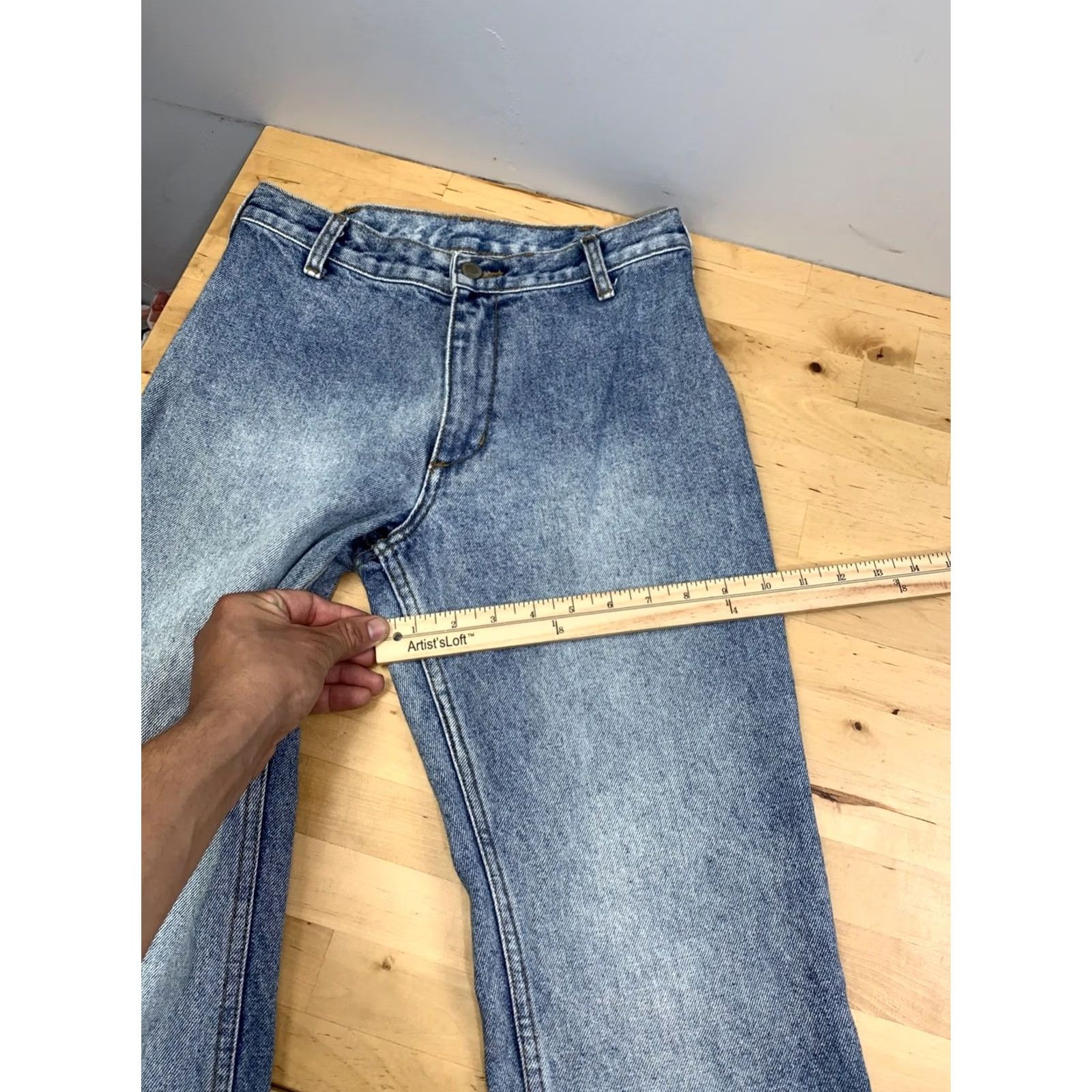 Vintage J. Galt Jeans Women S Light Blue Straight Leg 5-Pocket Denim Button Vintage? No, Regular Fit Size 28" / US 6 / IT 42 - 6 Thumbnail