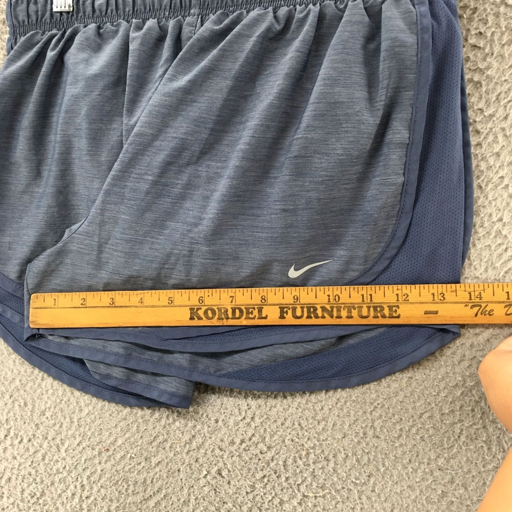 Nike Nike Dri Fit Lined Running Shorts Womens Large Blue Sportswear Size 36" / US 14 / IT 50 - 3 Thumbnail