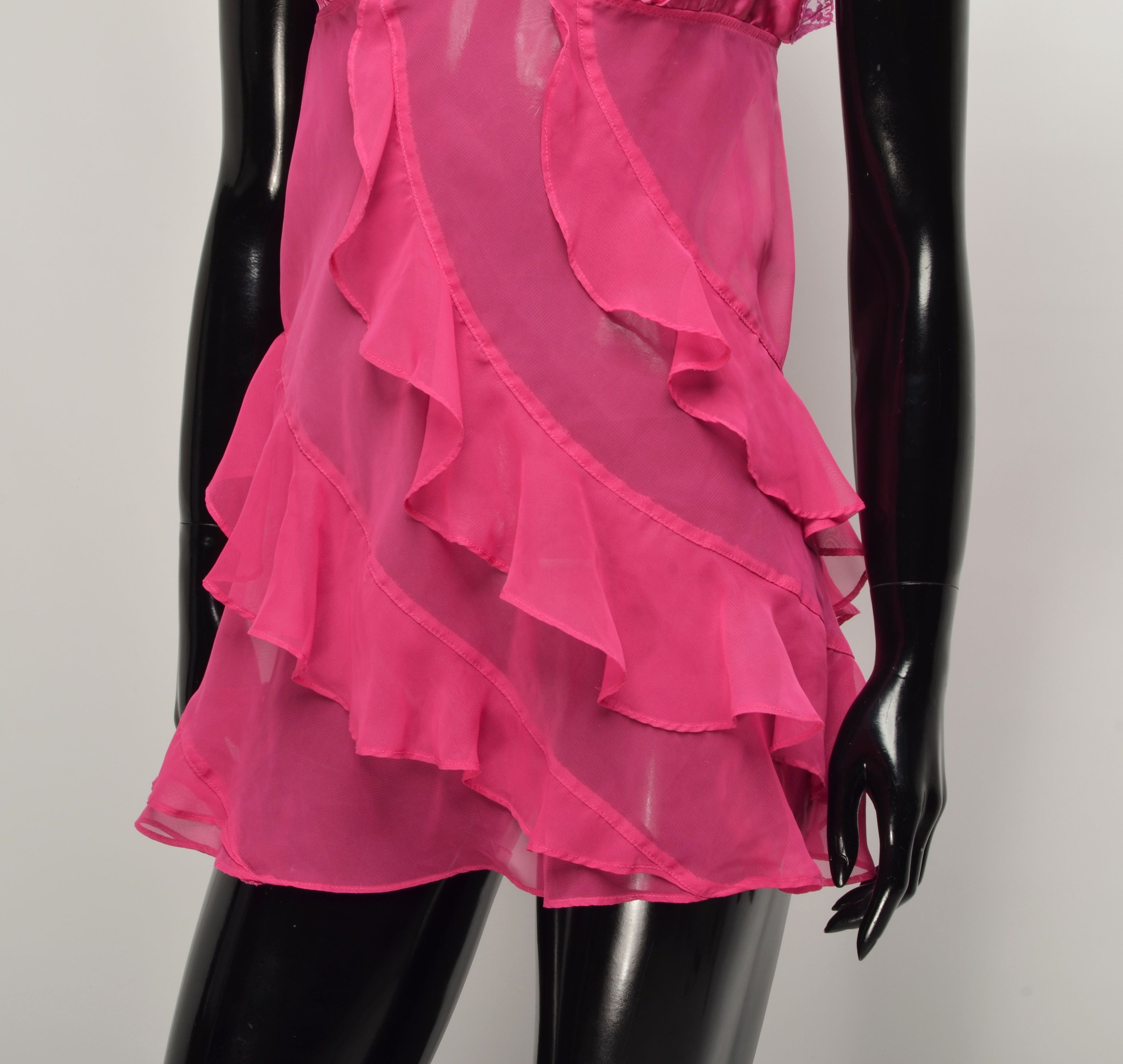 Other La Senza Y2K Coquette Glam Ruffle Mesh Cami Top Tunic Size M / US 6-8 / IT 42-44 - 3 Thumbnail