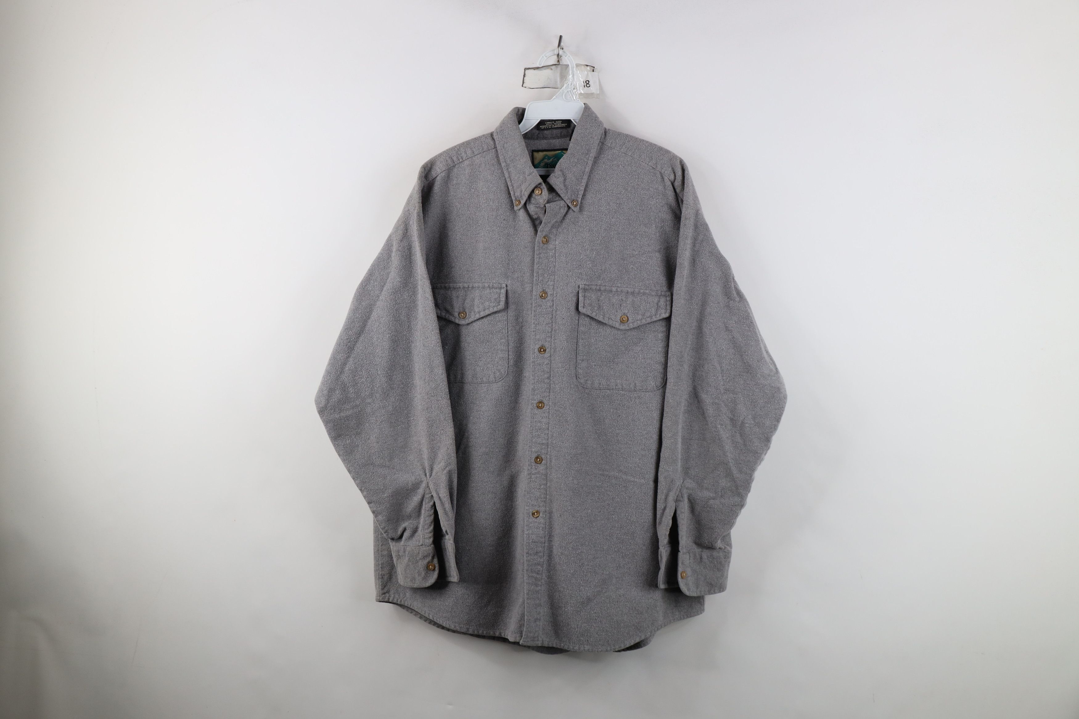 Vintage Vintage 90s Streetwear Heavy Chamois Cloth Button Down Shirt Size US L / EU 52-54 / 3 - 1 Thumbnail