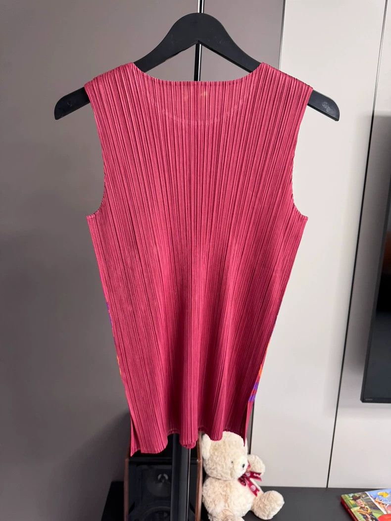 Issey Miyake Issey Miyake size:3 Sleeveless rust-red applique top Size S / US 4 / IT 40 - 3 Thumbnail