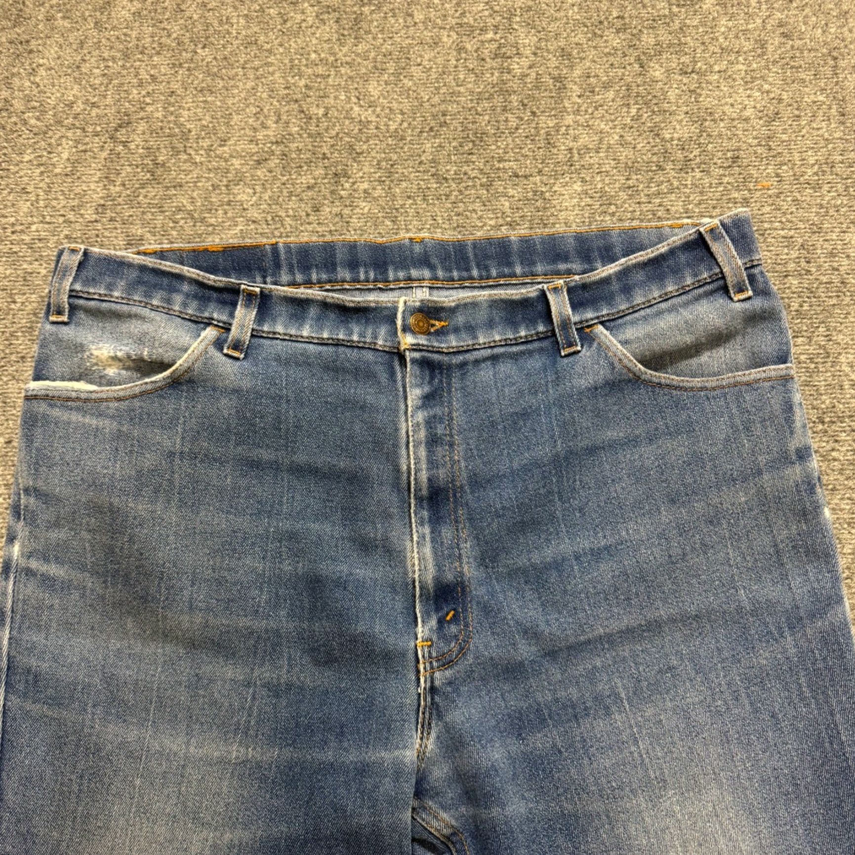 Levi's VINTAGE Levi's 550 Jeans Orange Tab Denim Light Washed 90s Men's 38x30 Regular Washed Distressing 90s Mens Size US 38 / EU 54 - 3 Thumbnail