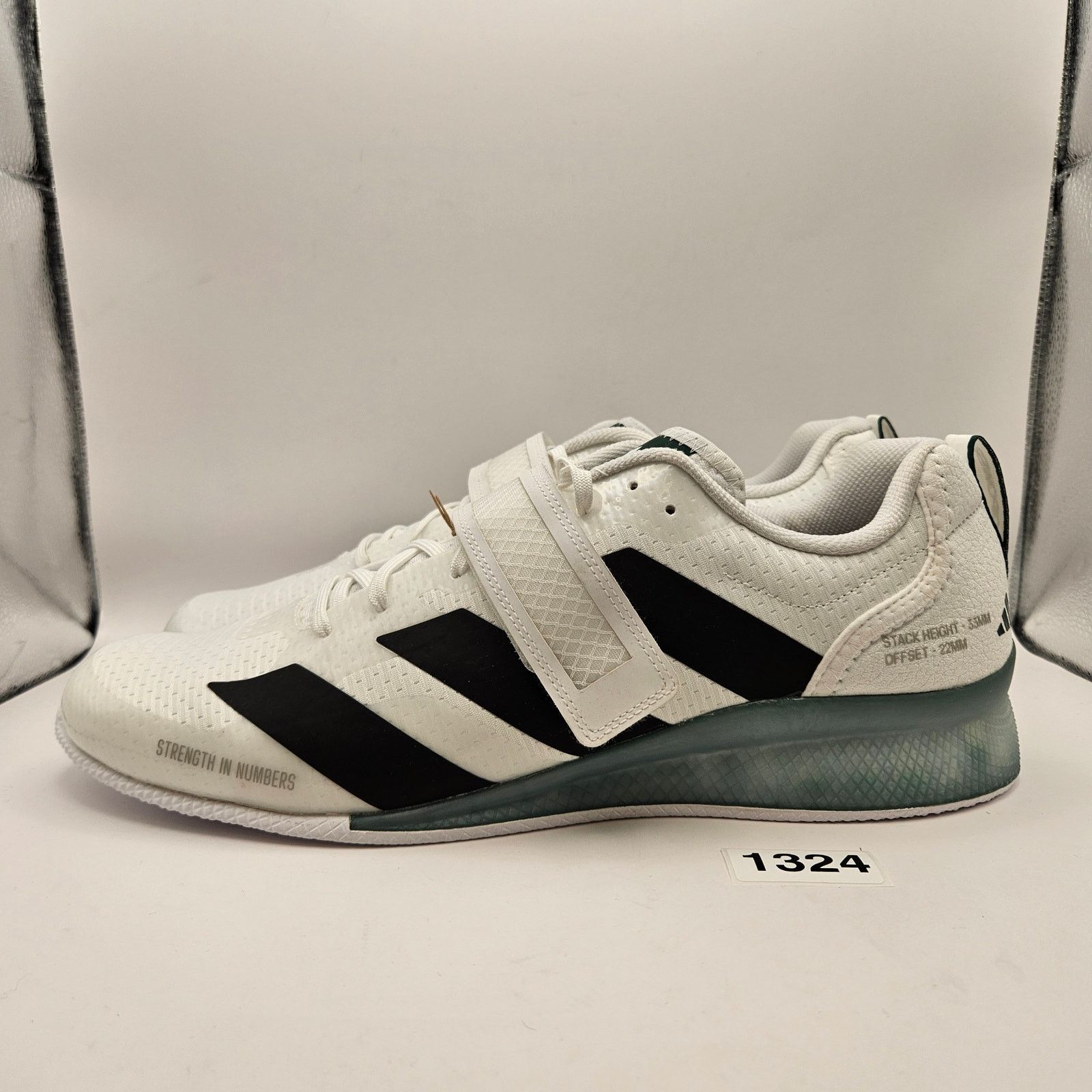Adidas ADIDAS ADIPOWER MEN'S 14 WEIGHTLIFTING SHOES IH8233 WHITE Size US 14 / EU 47 - 2 Thumbnail