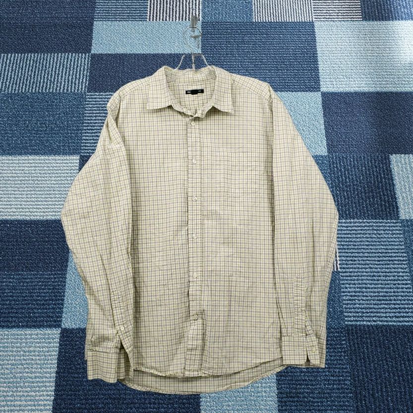 Gap Gap Shirt Mens L Large Yellow Check Button-Up Collared Dress Casual Long Sleeves Size US L / EU 52-54 / 3 - 1 Thumbnail