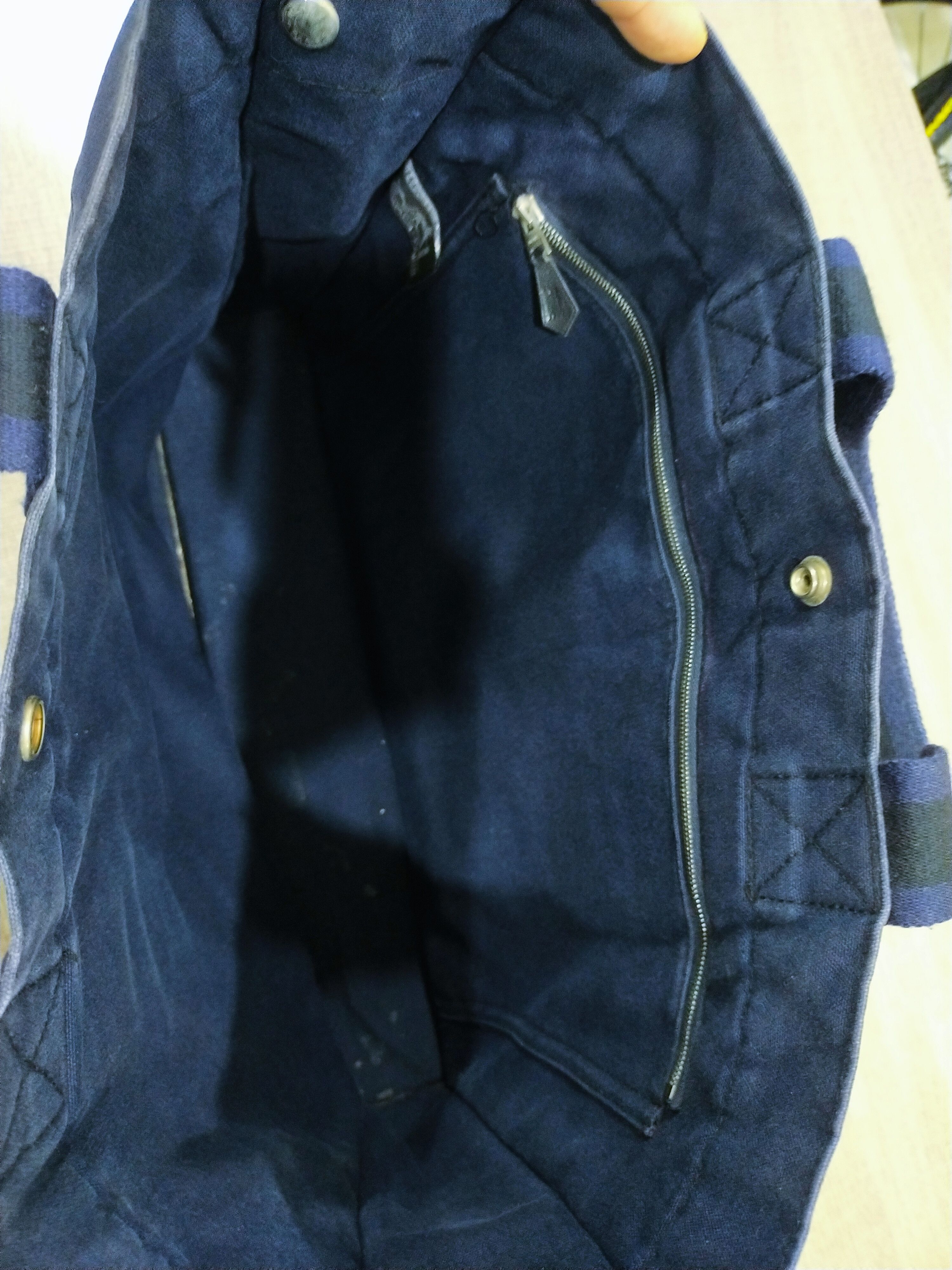 Hermes 🚨 HERMES FOURRE TOUT MM HAND BAG CANVAS NAVY Size ONE SIZE - 5 Thumbnail