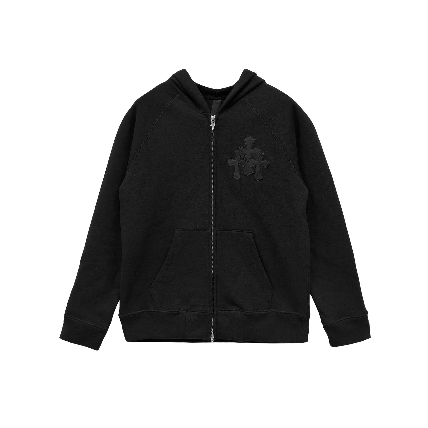 Chrome Hearts Chrome Hearts Black Triple Cross Logo Zip Up Hoodie Size US XL / EU 56 / 4 - 1 Thumbnail