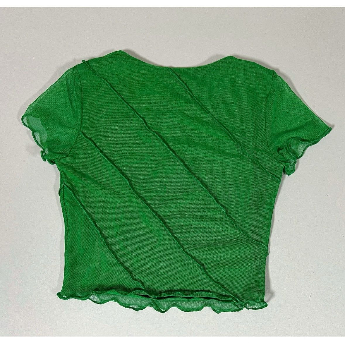 PRINCESS POLLY Princess Polly Green Mesh Tee T-Shirt Top Blouse Size 2 💚 Size XS / US 0-2 / IT 36-38 - 5 Thumbnail