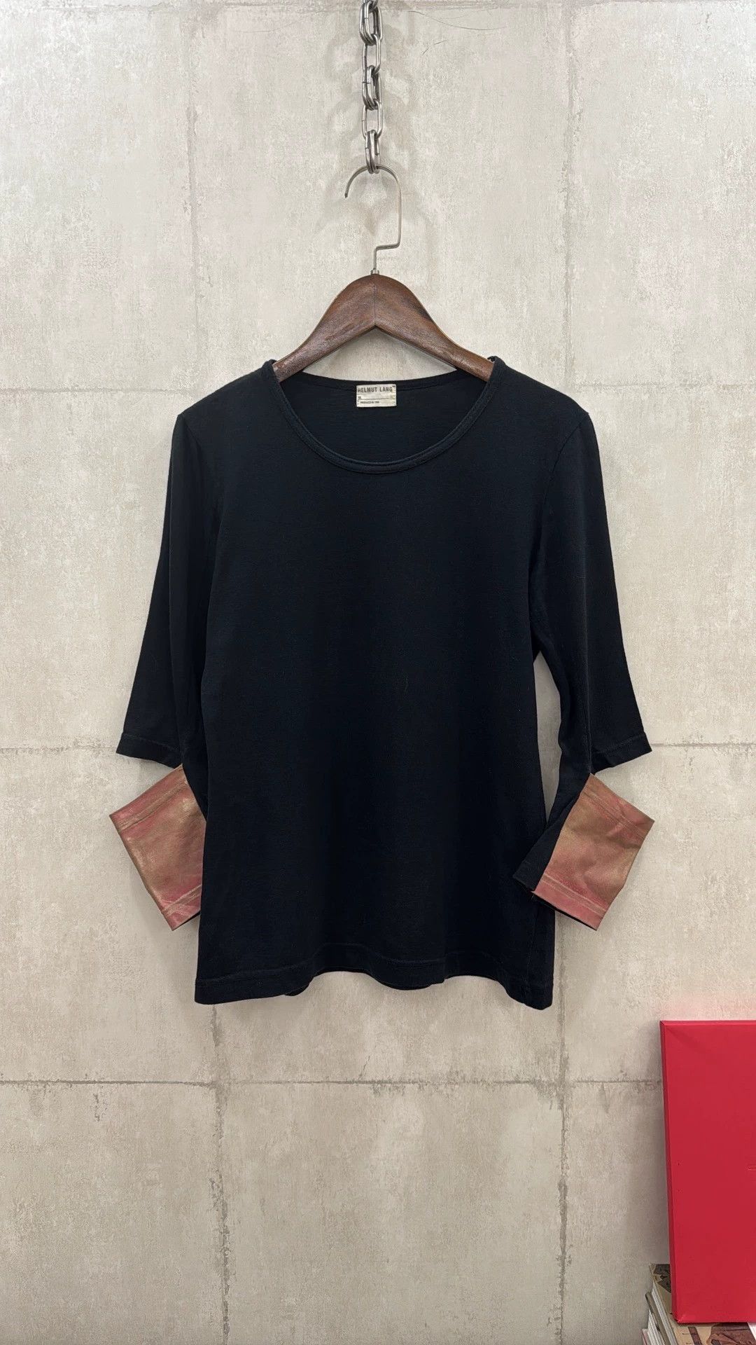 Helmut Lang Helmut Lang 96, elbow-cut leather long-sleeved top Size US M / EU 48-50 / 2 - 3 Thumbnail