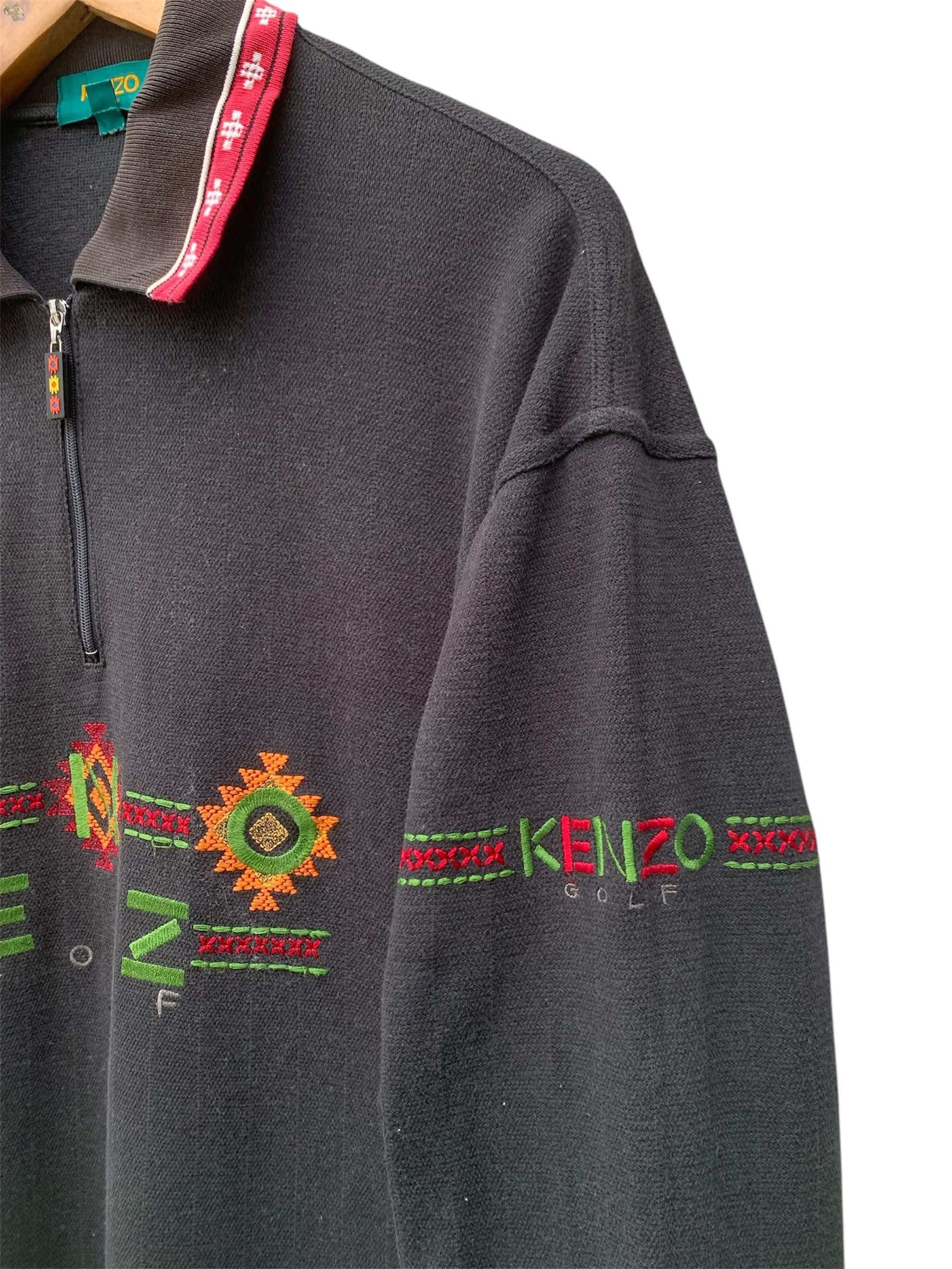 Kenzo Vintage Kenzo Golf Embroidery Long Sleeve Polos Size US M / EU 48-50 / 2 - 10 Thumbnail