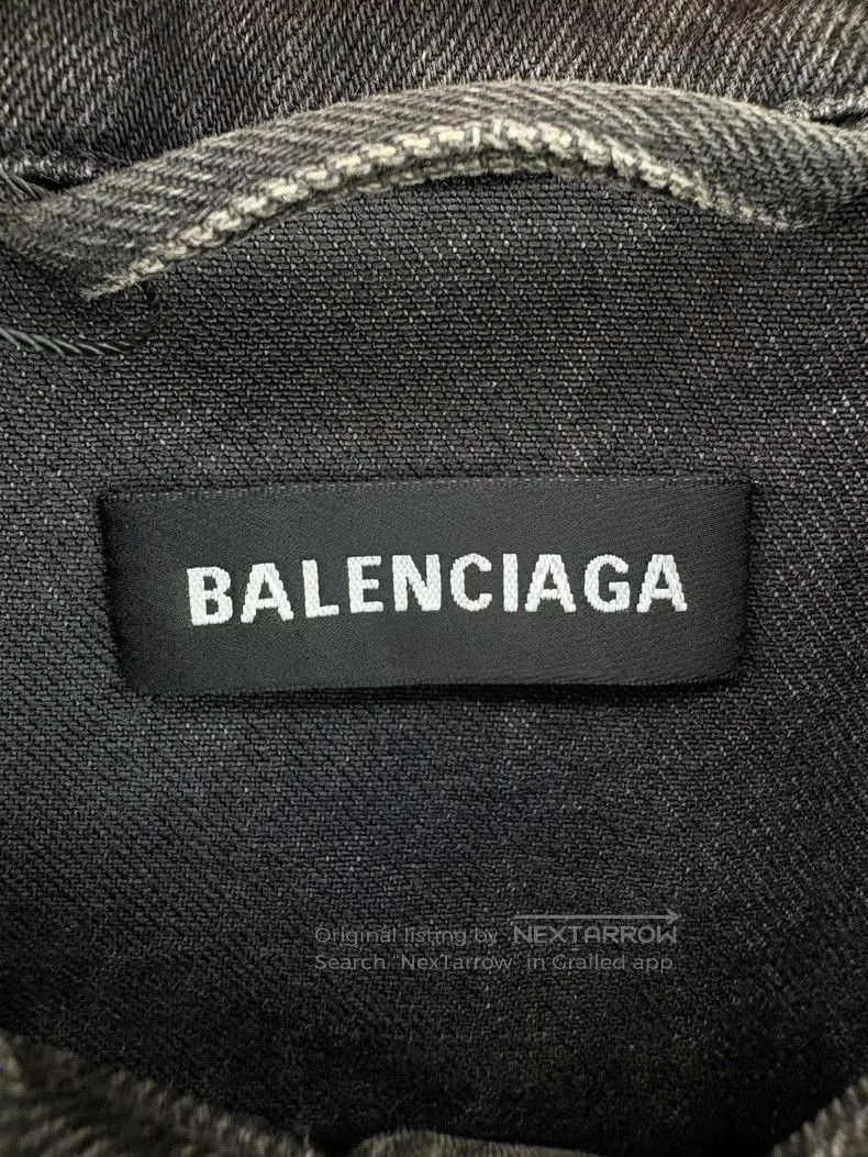 Balenciaga Balenciaga Embroidered Logo Denim Jacket. Size US S / EU 44-46 / 1 - 4 Thumbnail