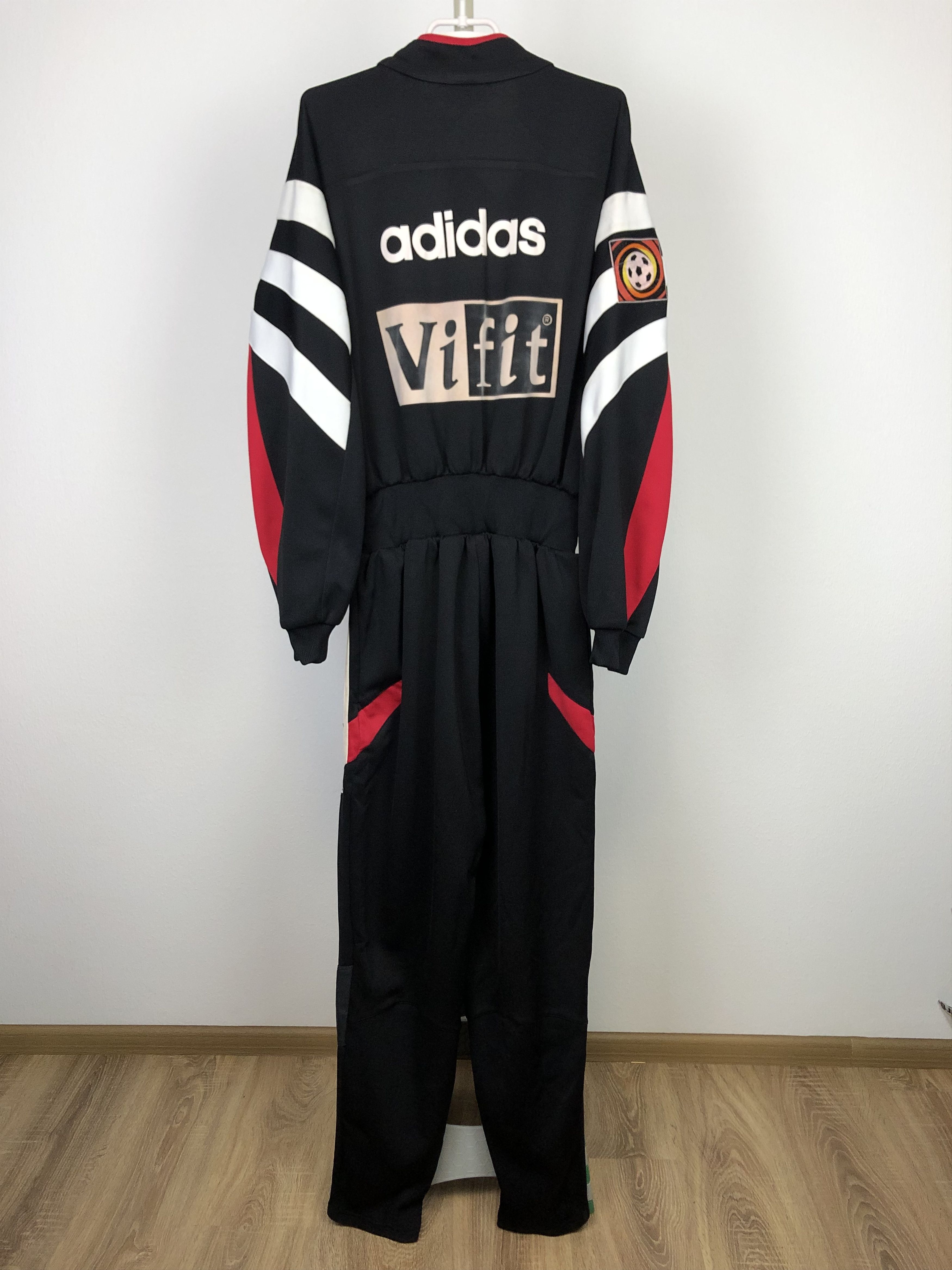 Adidas × Vintage Vintage 90's Adidas Stuttgart Jumpsuit Overall Jacket Pants Size US XL / EU 56 / 4 - 11 Thumbnail