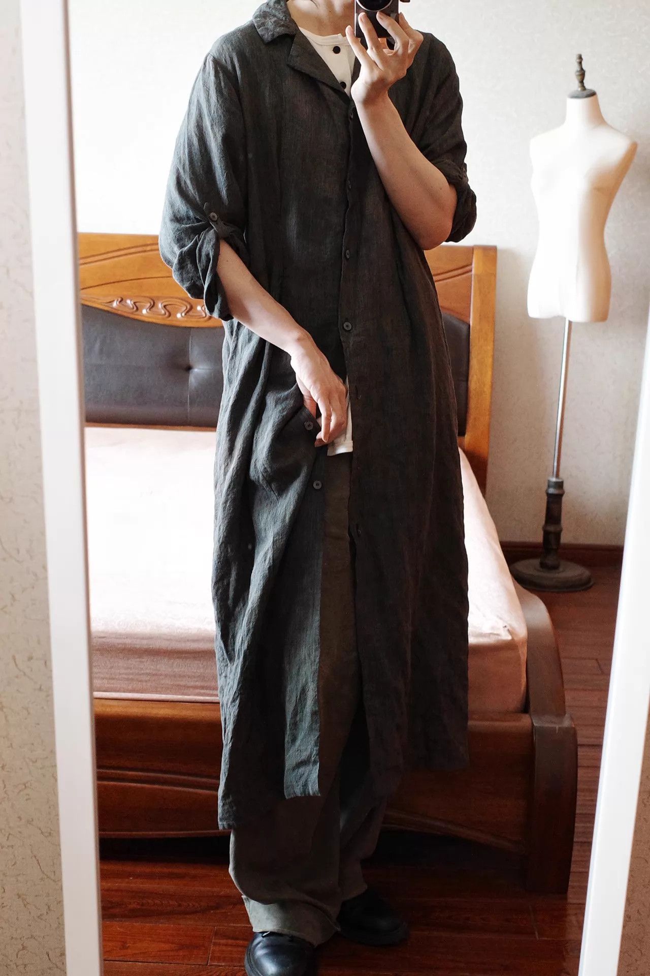 Biek Verstappen Biek Verstappen 00s Irish Linen Shirtdress Size XS / US 0-2 / IT 36-38 - 8 Thumbnail