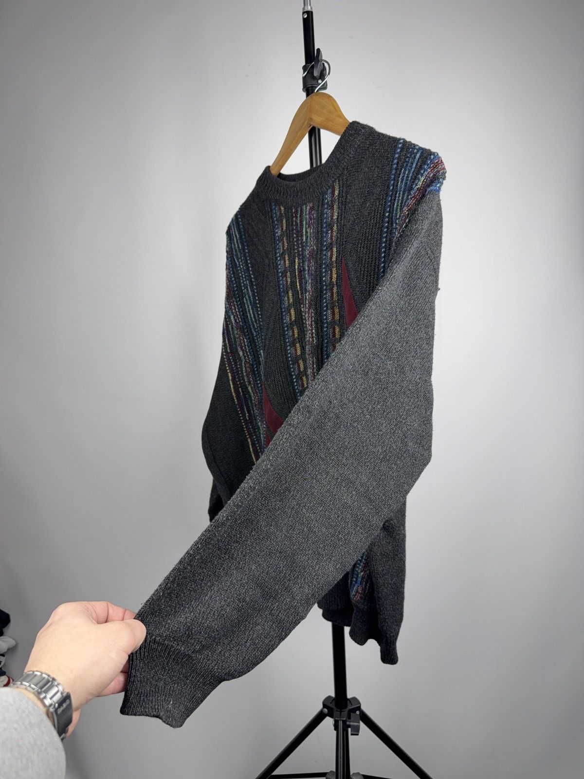 Piattelli Vintage 90s Piattelli Roma Italian Retro Wool Knit Sweater Size US L / EU 52-54 / 3 - 3 Thumbnail