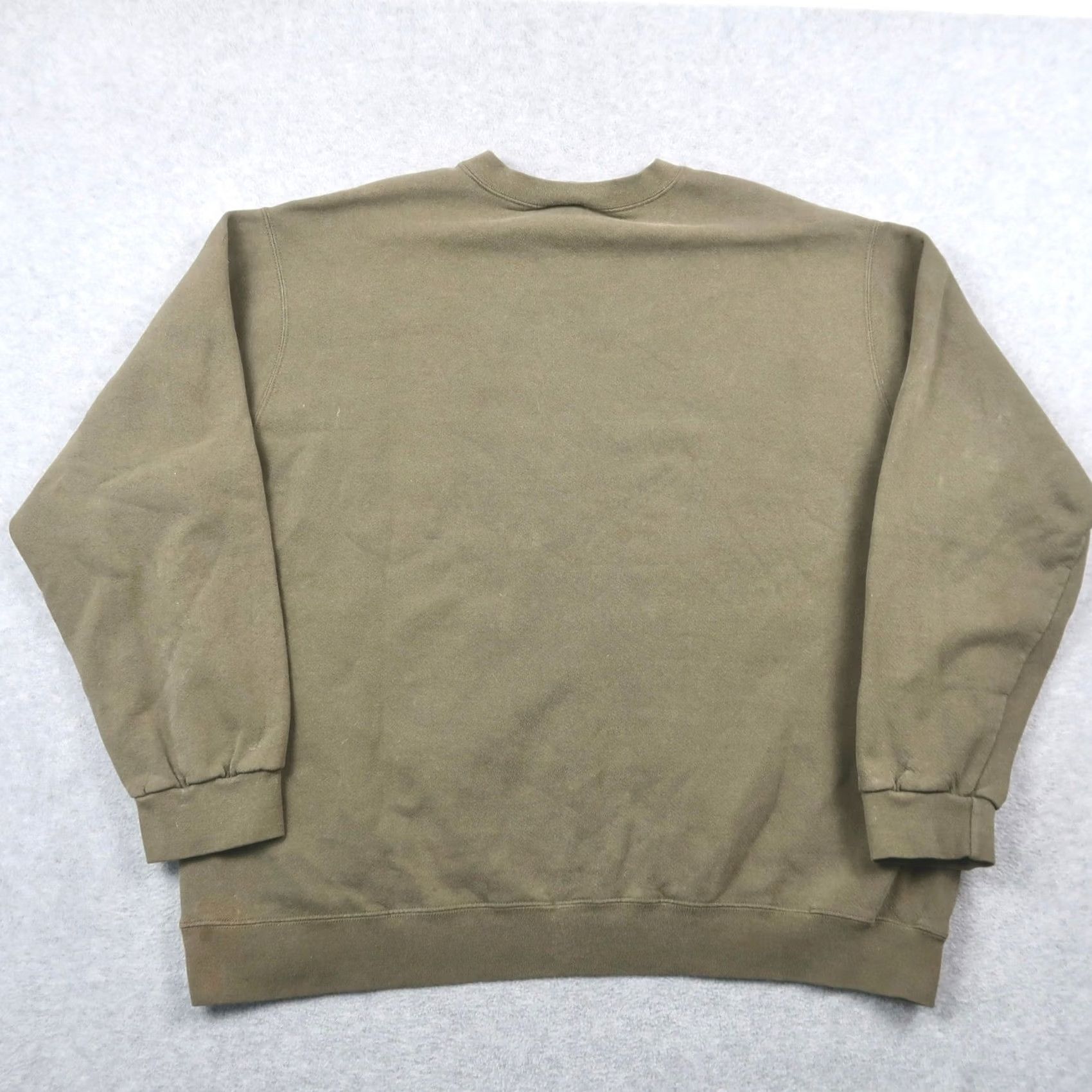 Nike VINTAGE Nike Mens Crewneck Sweatshirt XXL Olive Green Mini Swoosh Pullover Size US XXL / EU 58 / 5 - 2 Thumbnail