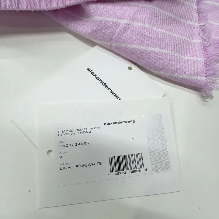Alexander Wang Alexander Wang SS23 Logo Striped Shorts with Crystals - Size 23" - 4 Thumbnail