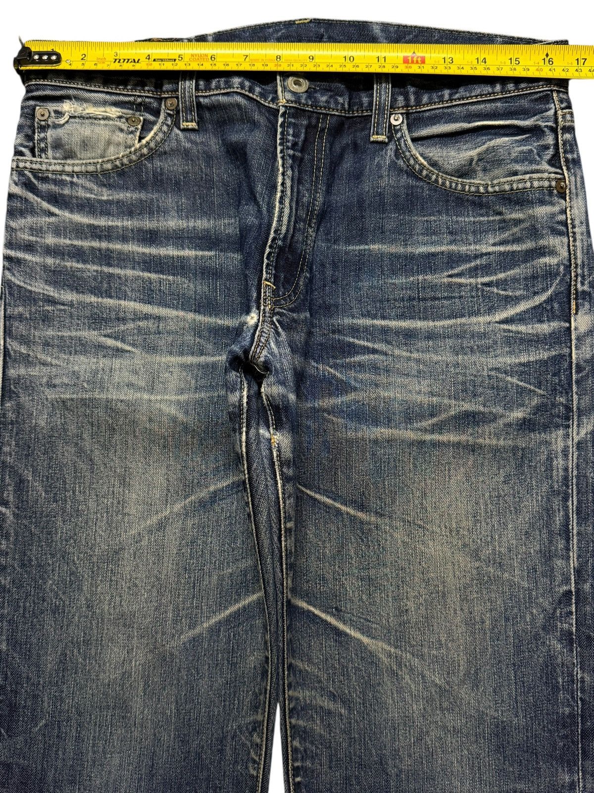Uniqlo Vintage Y2K Japanese Uniqlo Faded Whiskers Wash Relaxed Fits Size US 32 / EU 48 - 7 Thumbnail