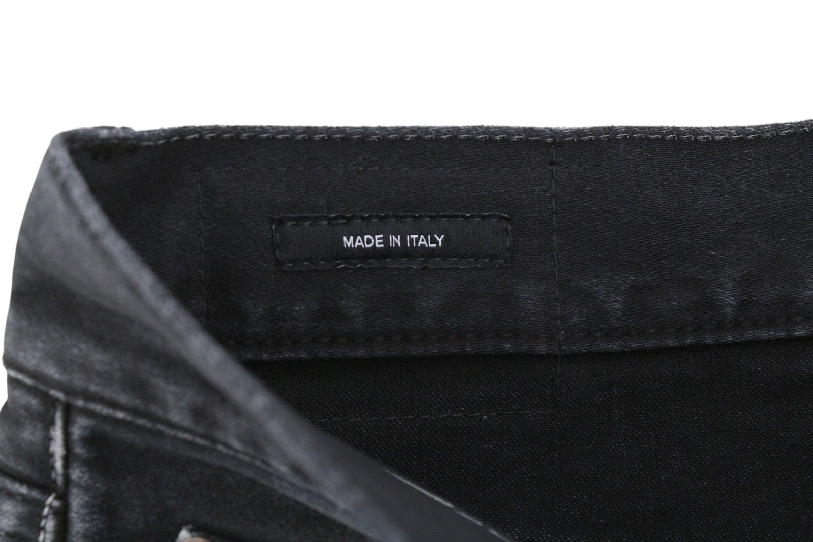 R13 X-BF 23 Black Garment Dyed Moleskin Cropped Jeans 86532 Size 23" - 6 Thumbnail