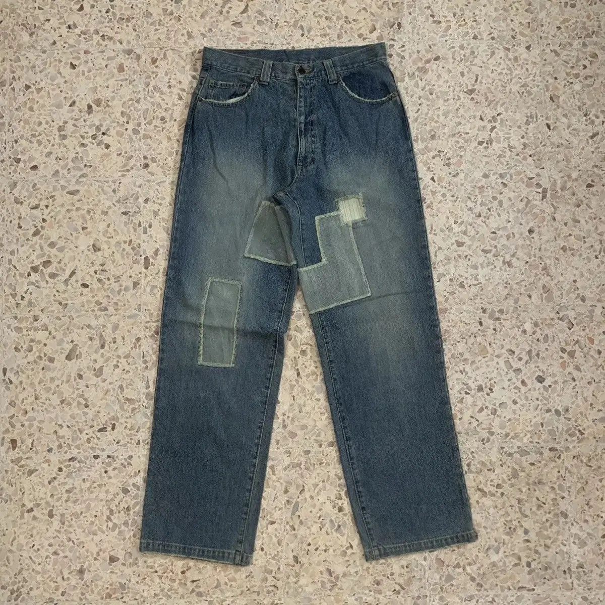 Hawk Vintage TonyHawk Jeans 31x32 Patchwork VERY RARE Denim Pants Size US 31 - 3 Thumbnail