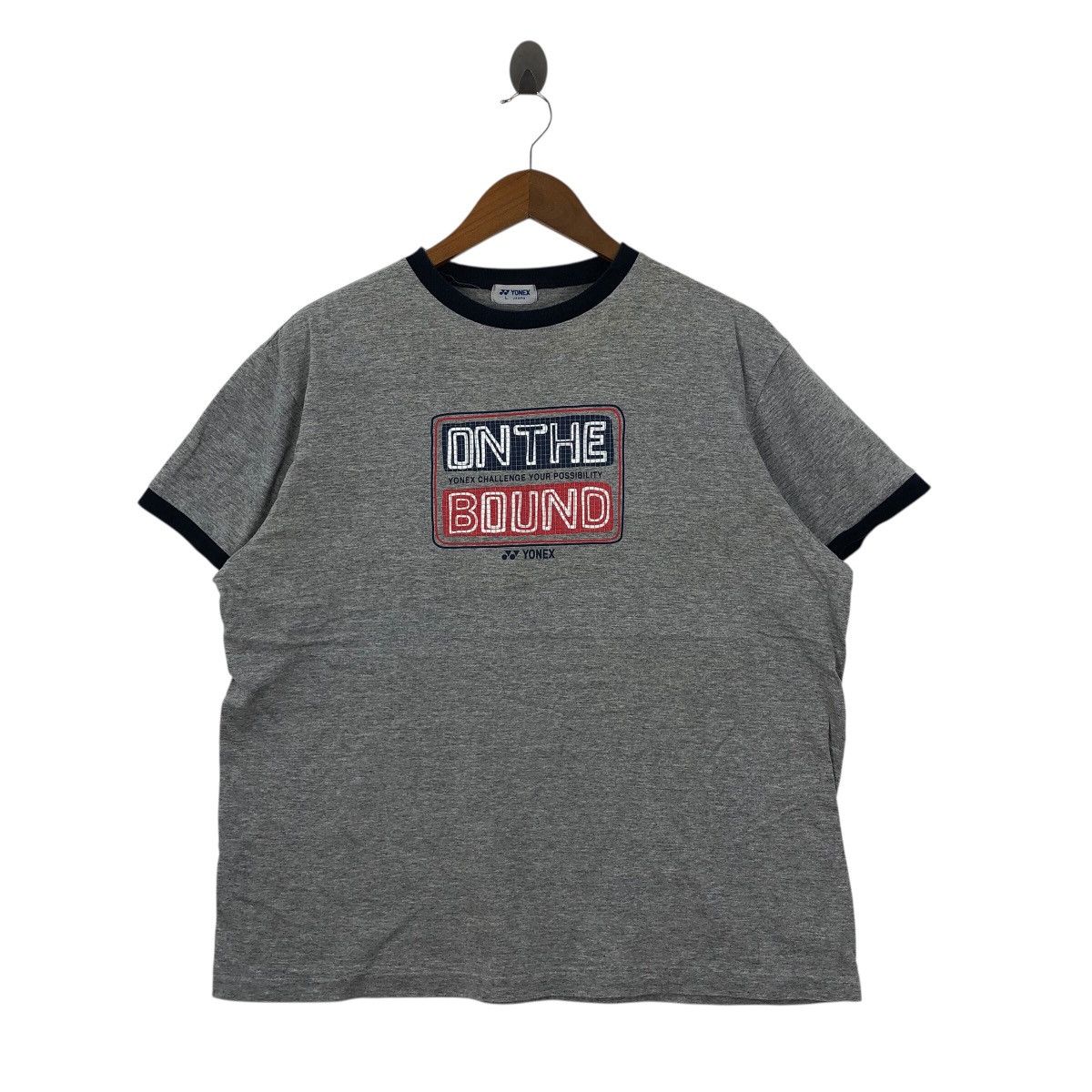 Vintage Vintage 90s YONEX On The Bound T-Shirt Ringer Vintage Size US L / EU 52-54 / 3 - 1 Thumbnail