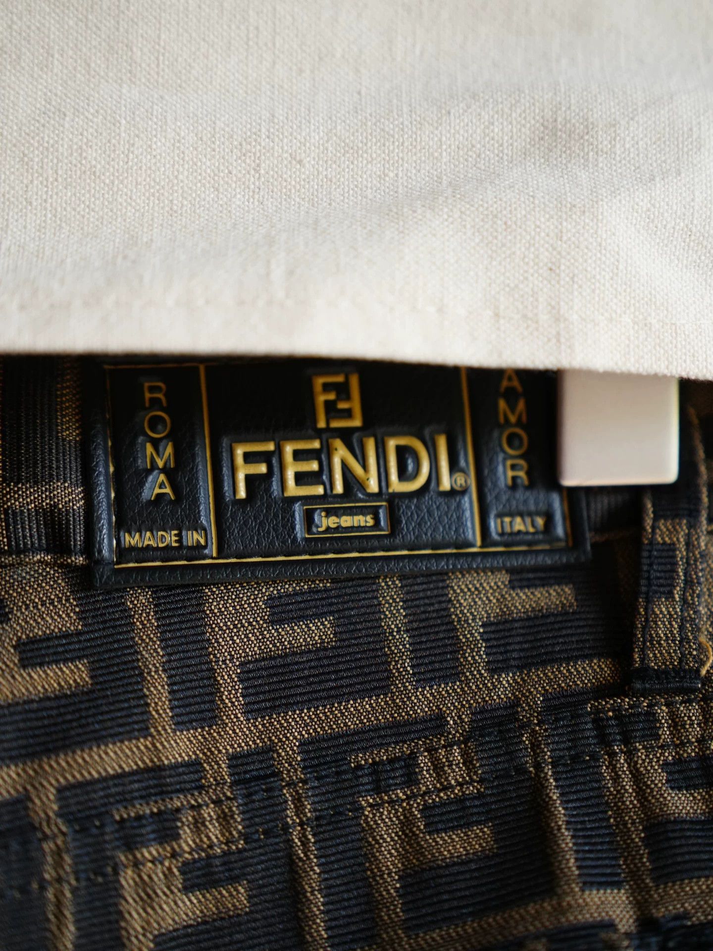 Fendi FENDI Vintage FF Denim Tapered Bootcut Jeans S Italy Size 26" / US 2 / IT 38 - 3 Thumbnail