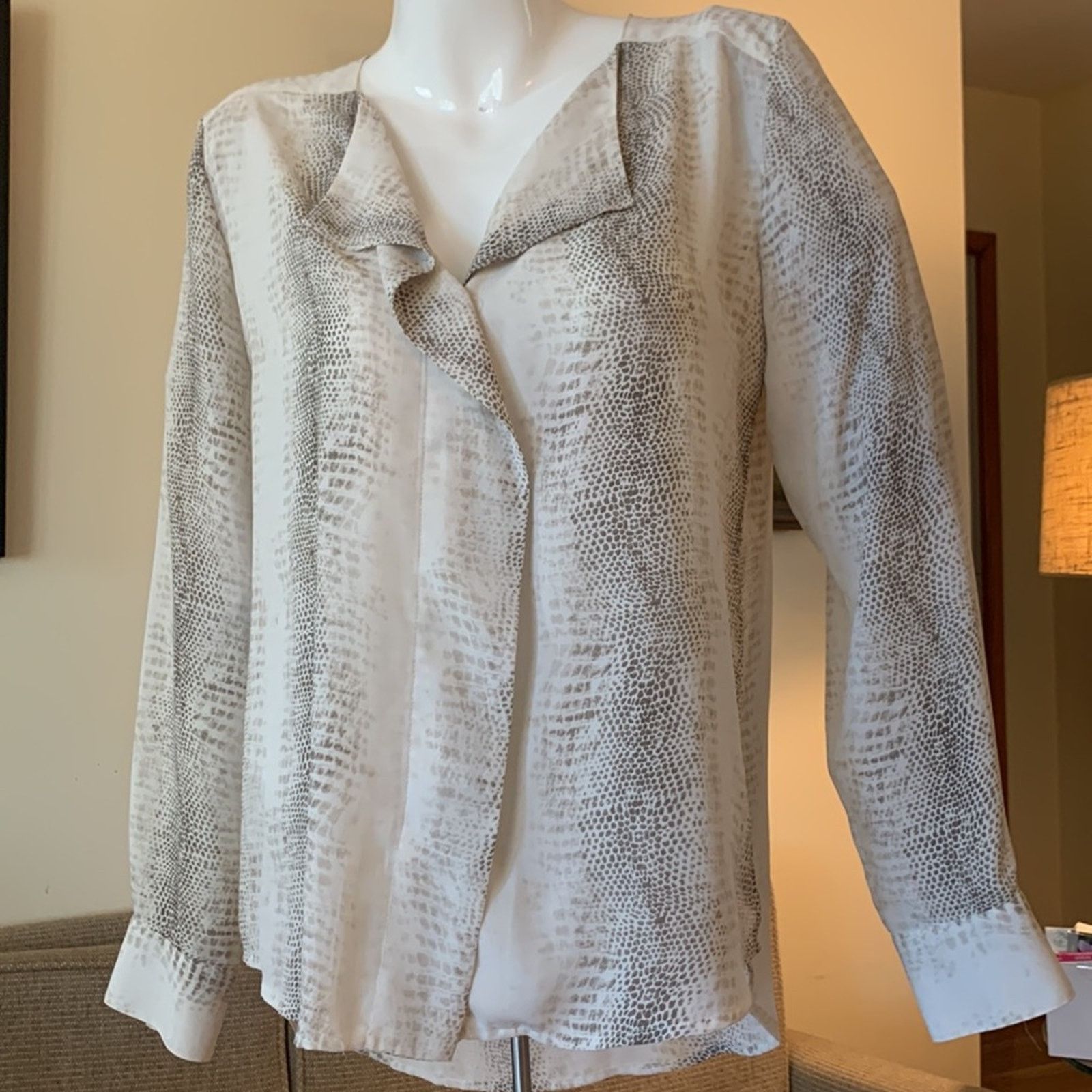 Vintage 90’s Kenar Python Snakeprint Hi-Low Blouse Size M / US 6-8 / IT 42-44 - 7 Thumbnail