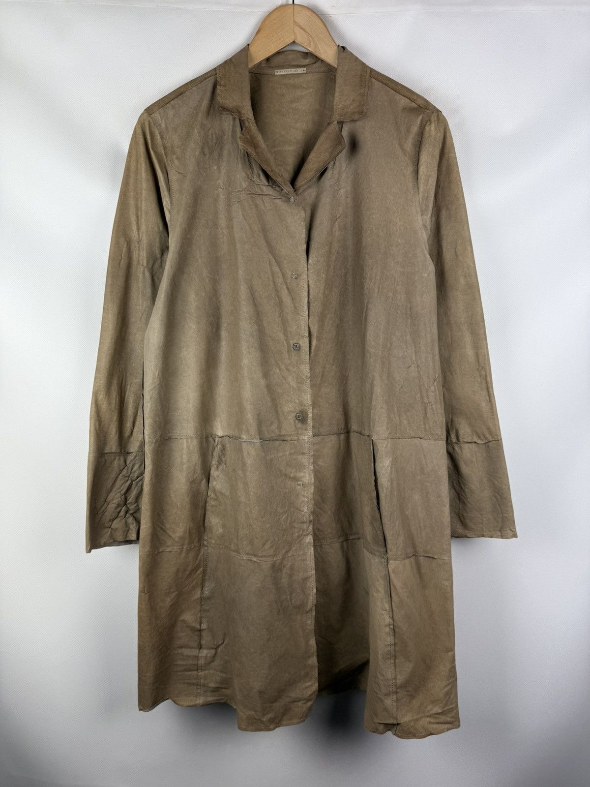 Annette Gortz Gortz Avant-Garde Lamb Leather Unlined Trench Coat Jacket Size S / US 4 / IT 40 - 1 Thumbnail