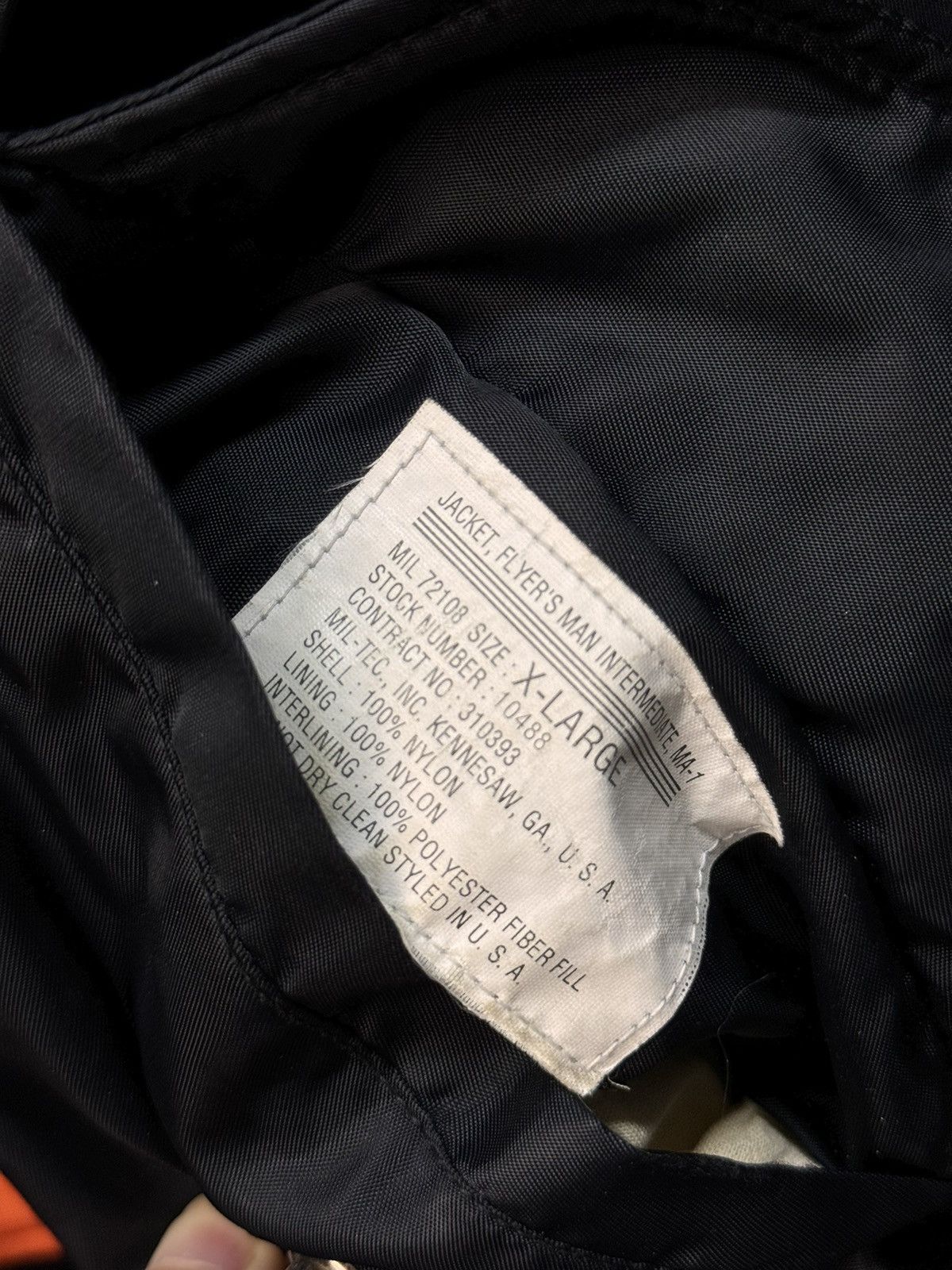 Alpha Industries OKAMOTO Security INDUSTRIES MA1 BOMBER JACKET FADED COLORS Size US L / EU 52-54 / 3 - 13 Thumbnail