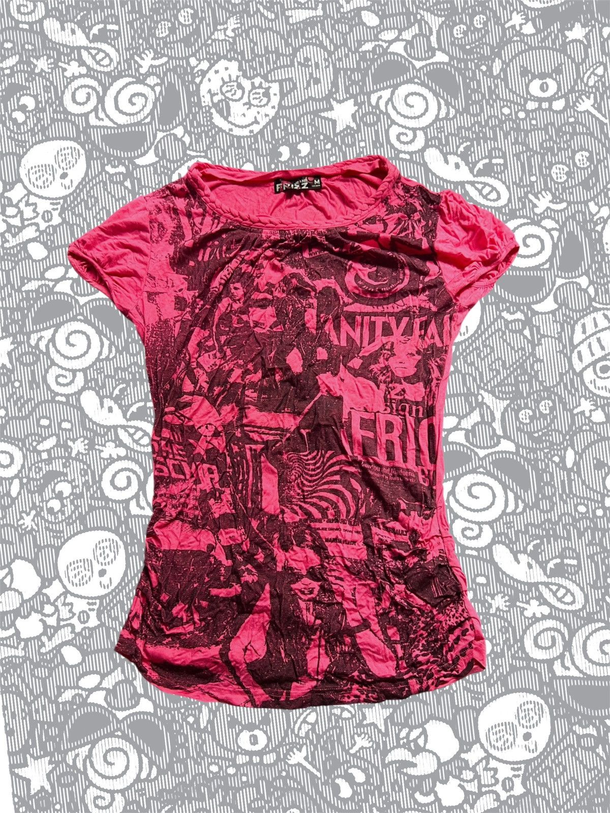 Affliction Pink grunge affliction top Size S / US 4 / IT 40 - 1 Thumbnail