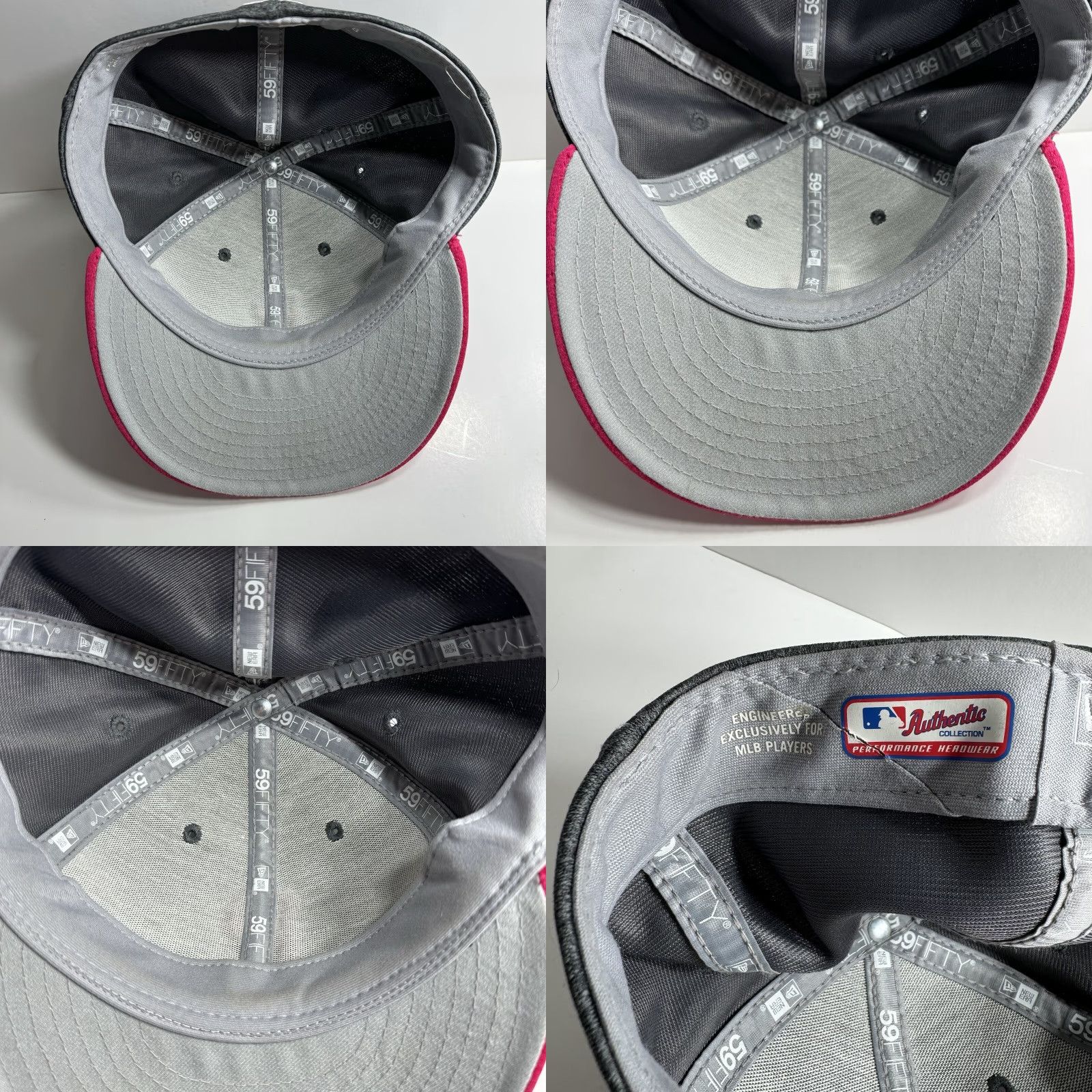 New Era New Era Pittsburgh Pirates 59FIFTY Fitted Hat Size 7 3/8 Pink Gray Multicolor Authentic Baseball Cap Adults Mens Womens Unisex Casual Sports Size ONE SIZE - 8 Thumbnail