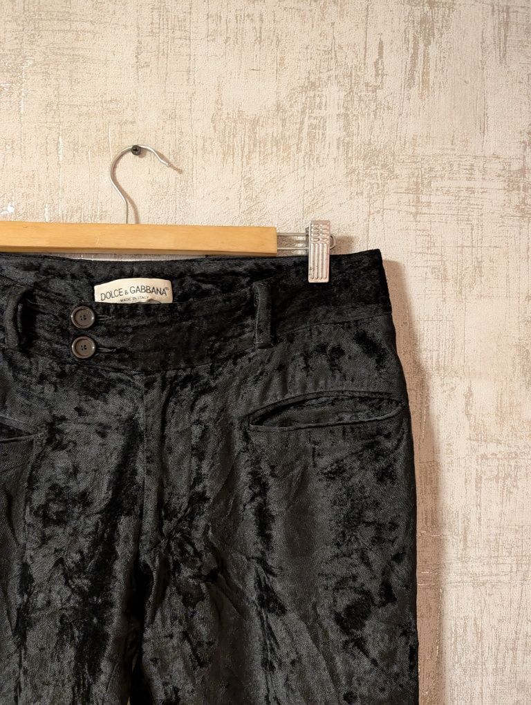 Dolce & Gabbana Dolce Gabbana Vintage Mainline Velour Pants Japan Size 32" / US 10 / IT 46 - 1 Thumbnail