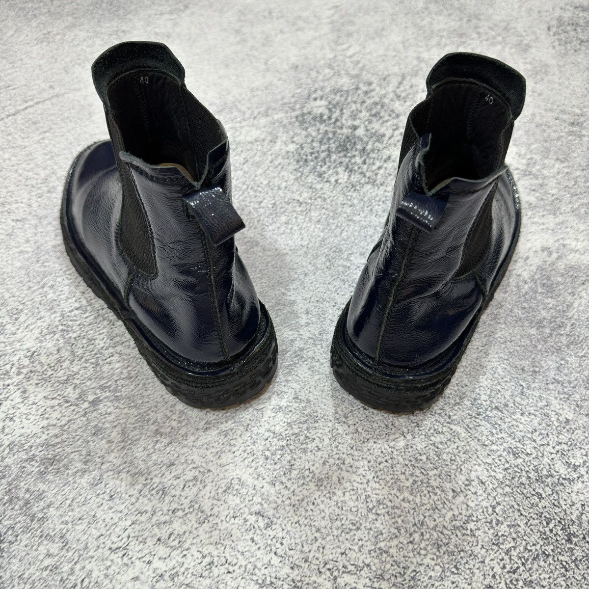Designer × Handmade × MoMA Moma Mens Chelsea Boots Patent Leather US8 UK7 26cm Size US 8 / EU 41 - 9 Thumbnail