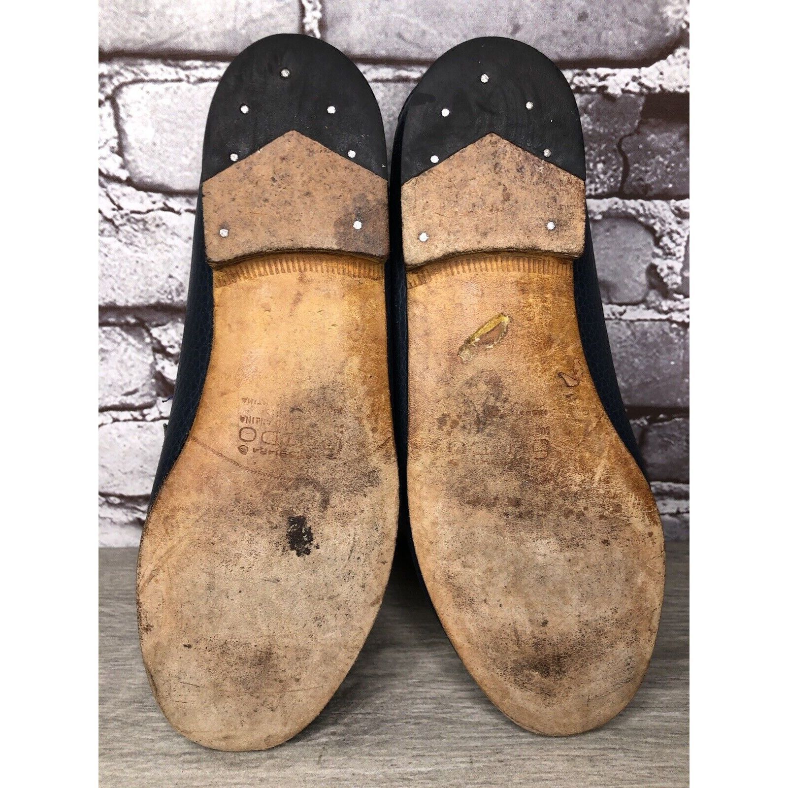 Guidi Guido Navy Blue Leather Slip On Horsebit Loafers Flats Shoes Size US 9 / IT 39 - 10 Thumbnail