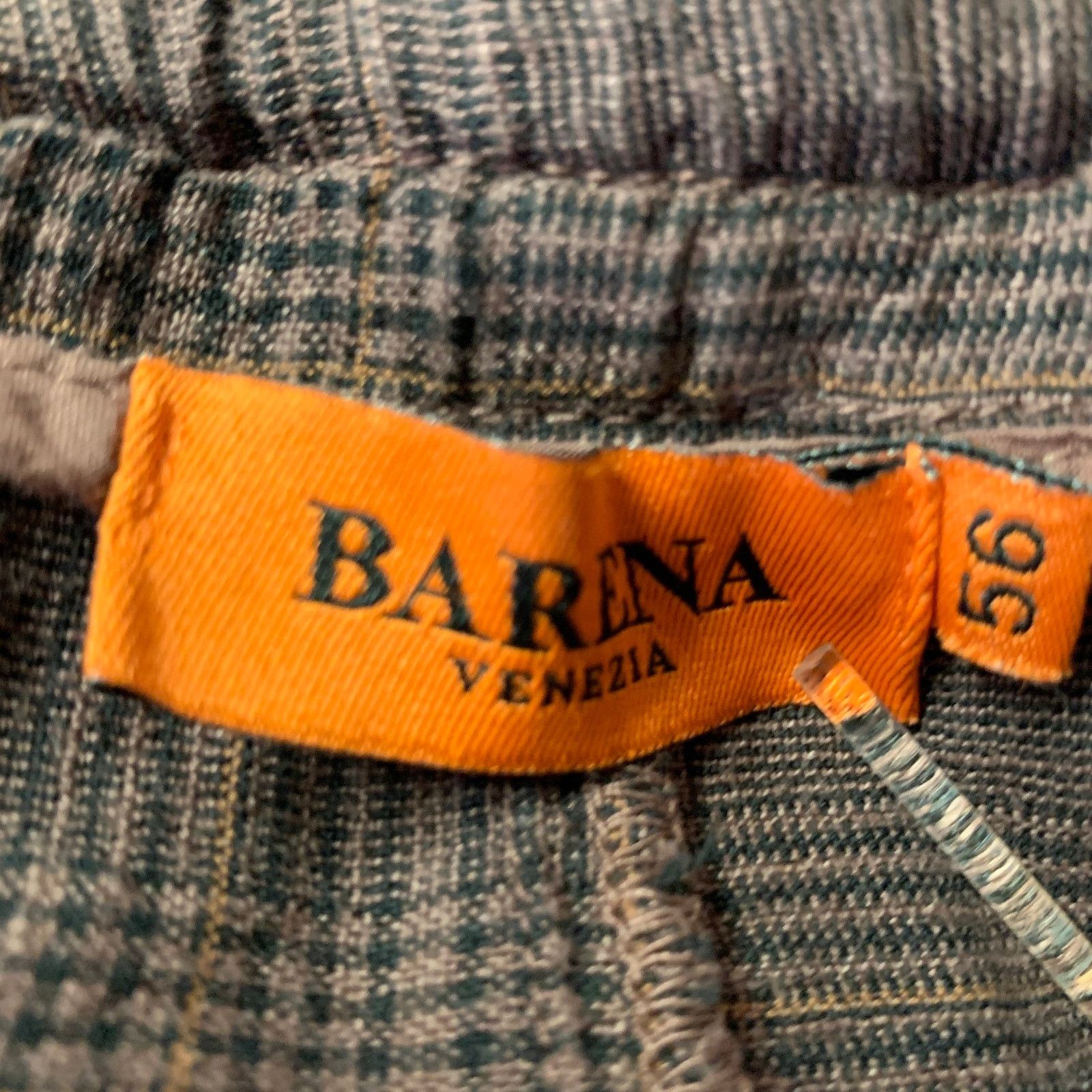 Barena BARENA Brown Black Plaid Linen Cotton Drawstring Casual Size US 40 / EU 56 - 4 Thumbnail