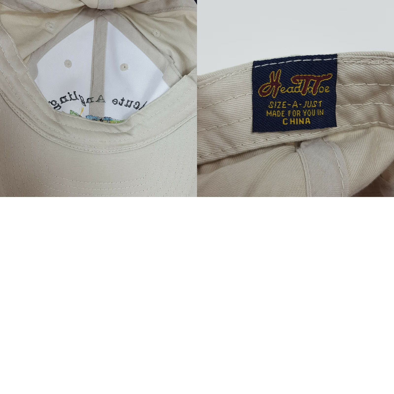 Dacute VINTAGE HeadToToe Acute Angling Baseball Cap Hat Beige Cotton Embroidered Fish 90s Outdoor Adjustable Mens Cap Size ONE SIZE - 8 Thumbnail
