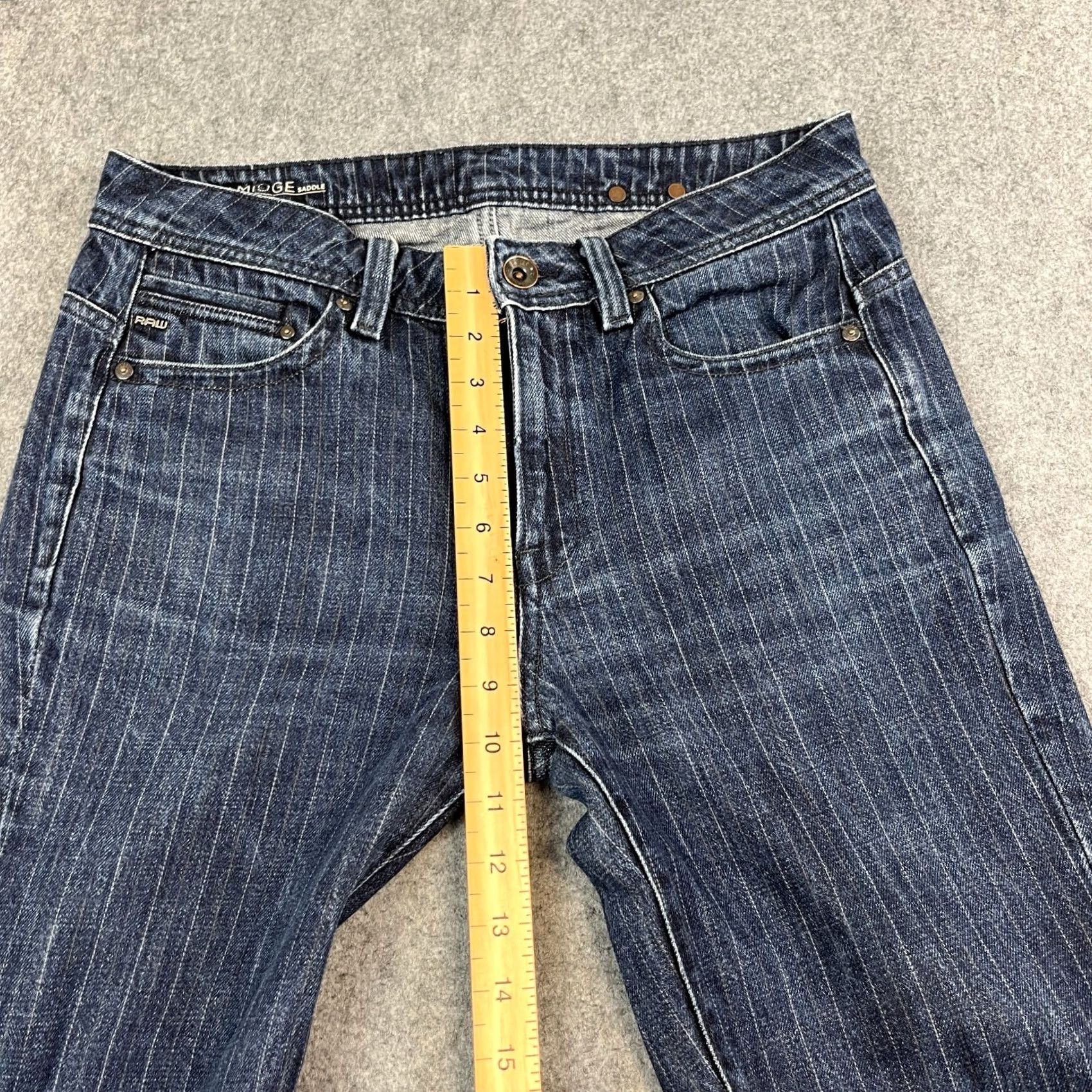 G-Star G-Star Womens Boyfriend Jeans 27 32 Cuffed Dark Blue Midge Saddle Jeans Size 27" / US 4 / IT 40 - 6 Thumbnail