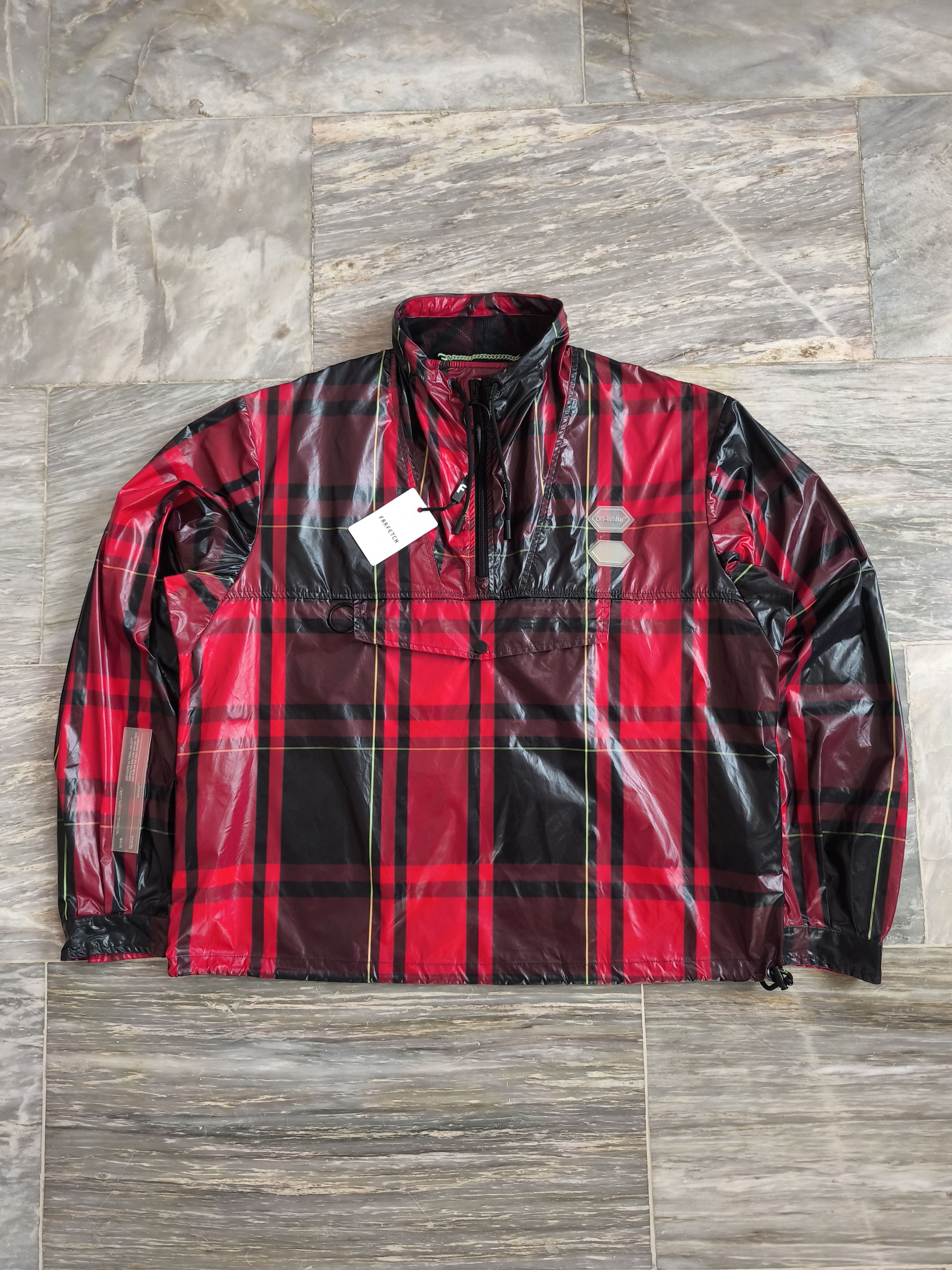 Off-White Off-White Red Checked Anorak Jacket - 19ss Size US M / EU 48-50 / 2 - 1 Thumbnail