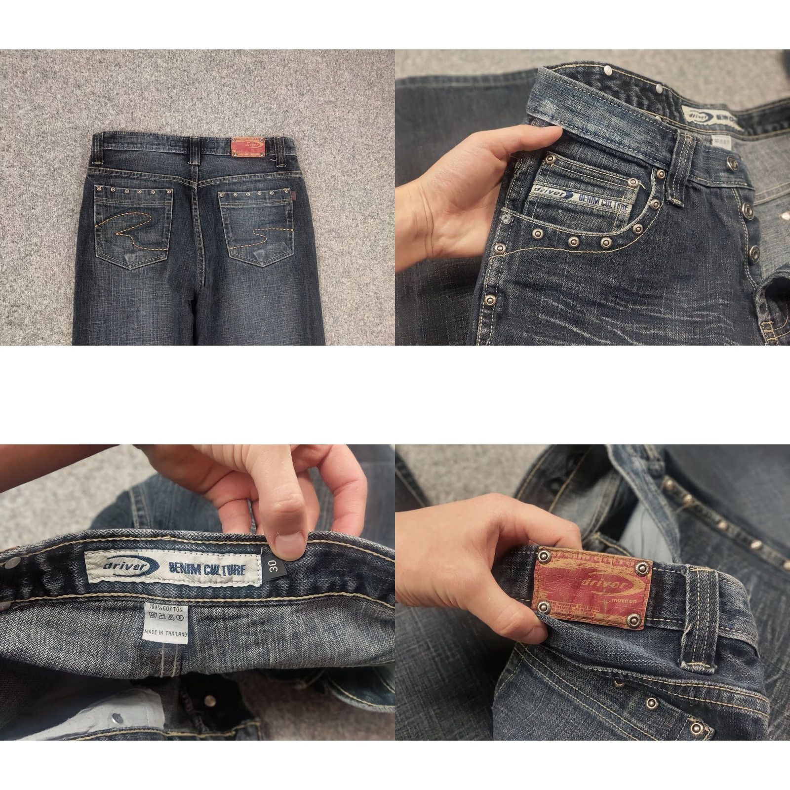 Vintage Vintage Le Grand Bleu Denim Jeans - Blue 32x29 Baggy 90s Grunge Y2K Vintage Japan Metal Eyelets 5-Pocket Rise Mid Relaxed Size US 32 / EU 48 - 9 Thumbnail