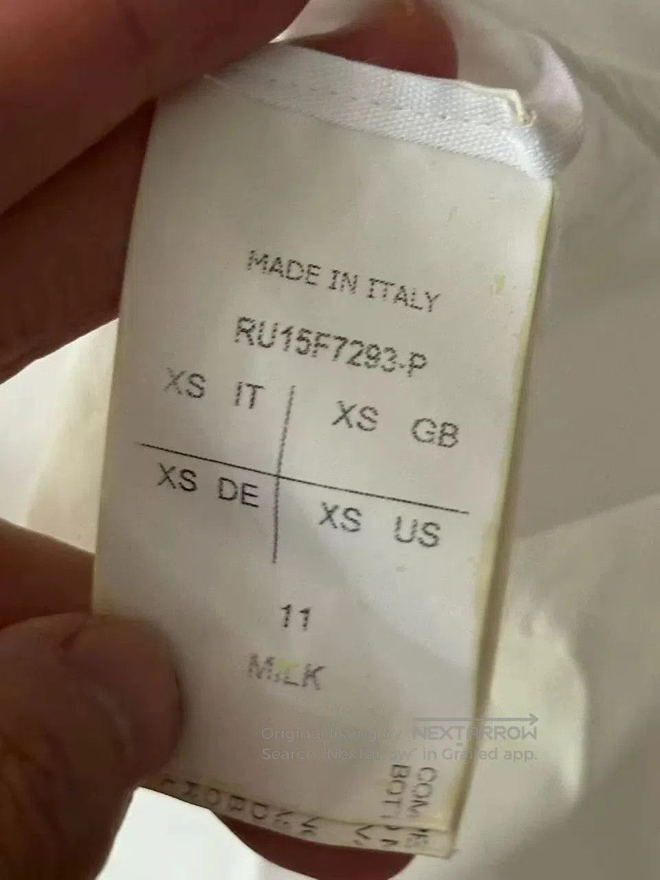 Rick Owens Rick Owens Asymmetrical Shirt in Milk. Size US XS / EU 42 / 0 - 3 Thumbnail