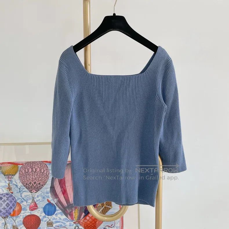 Fendi Fendi Blue knitted top Size S / US 4 / IT 40 - 2 Thumbnail