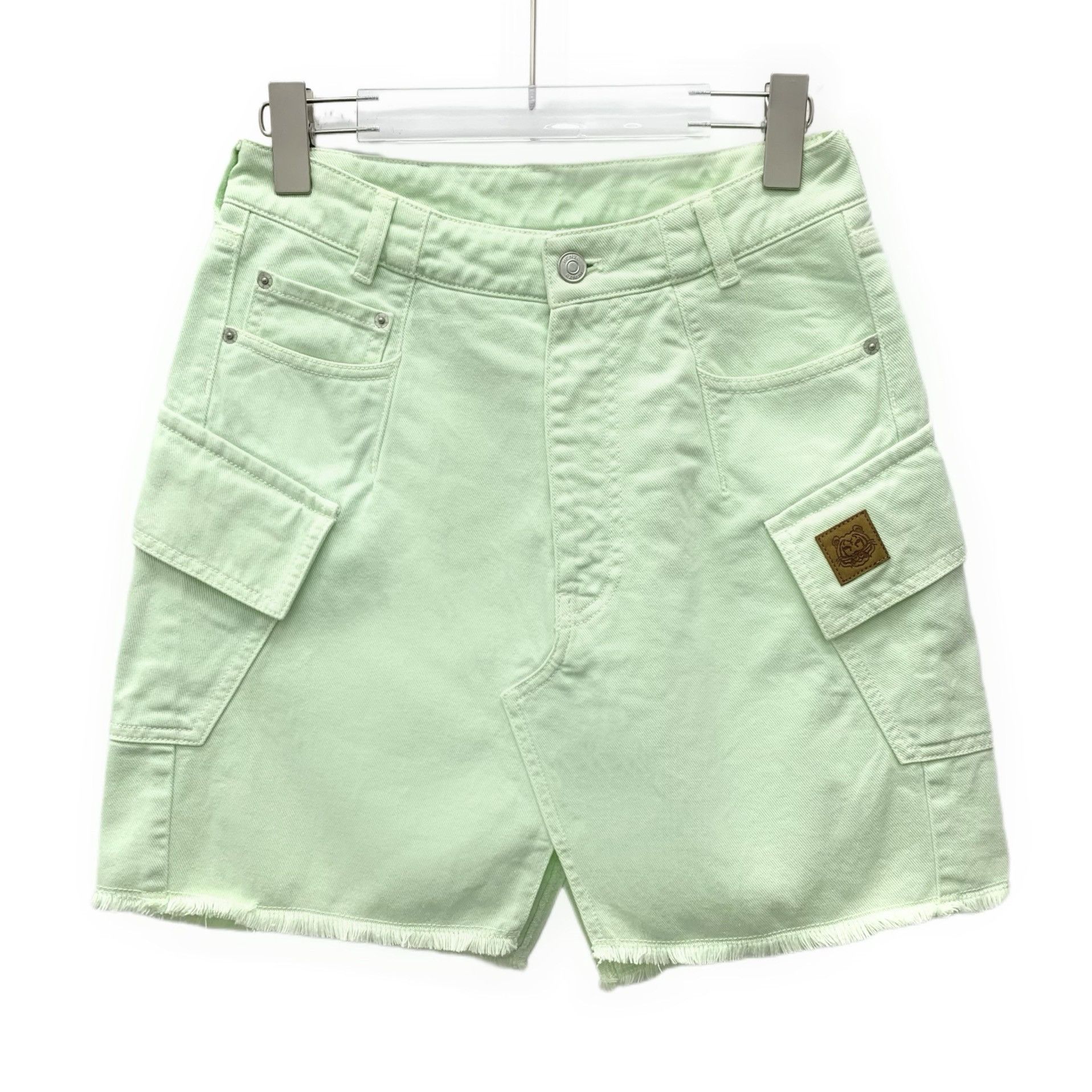 Kenzo Kenzo Light Green Denim Skirt (Size XS) Size 25" / US 0 / IT 36 - 1 Thumbnail