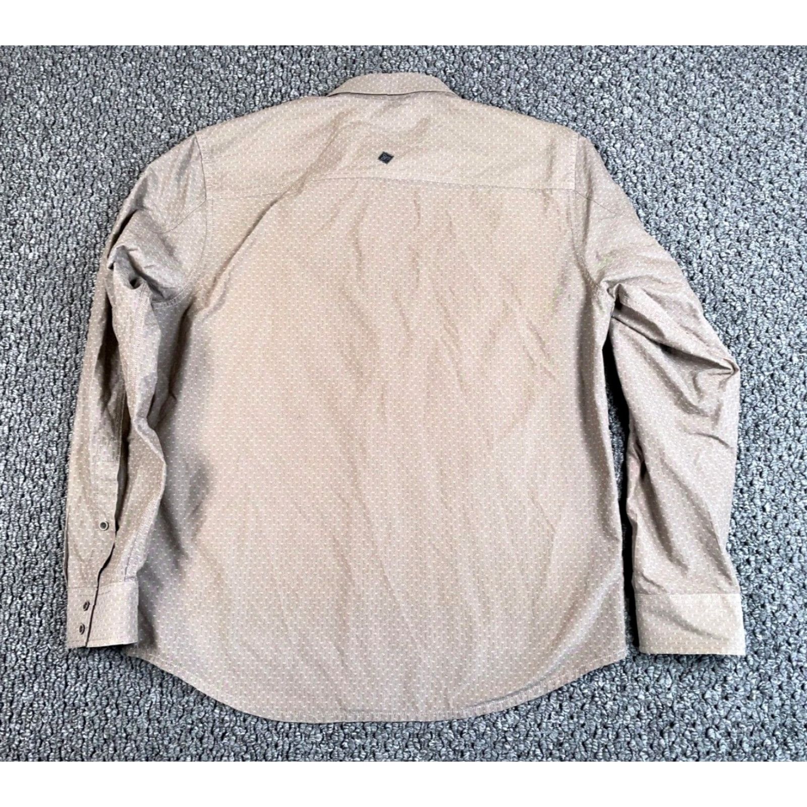 Prana prAna Ascension Shirt Geometric Pattern Lightweight Long Sleeve Button-Up Adult Large Brown Mens Regular Size US L / EU 52-54 / 3 - 2 Thumbnail