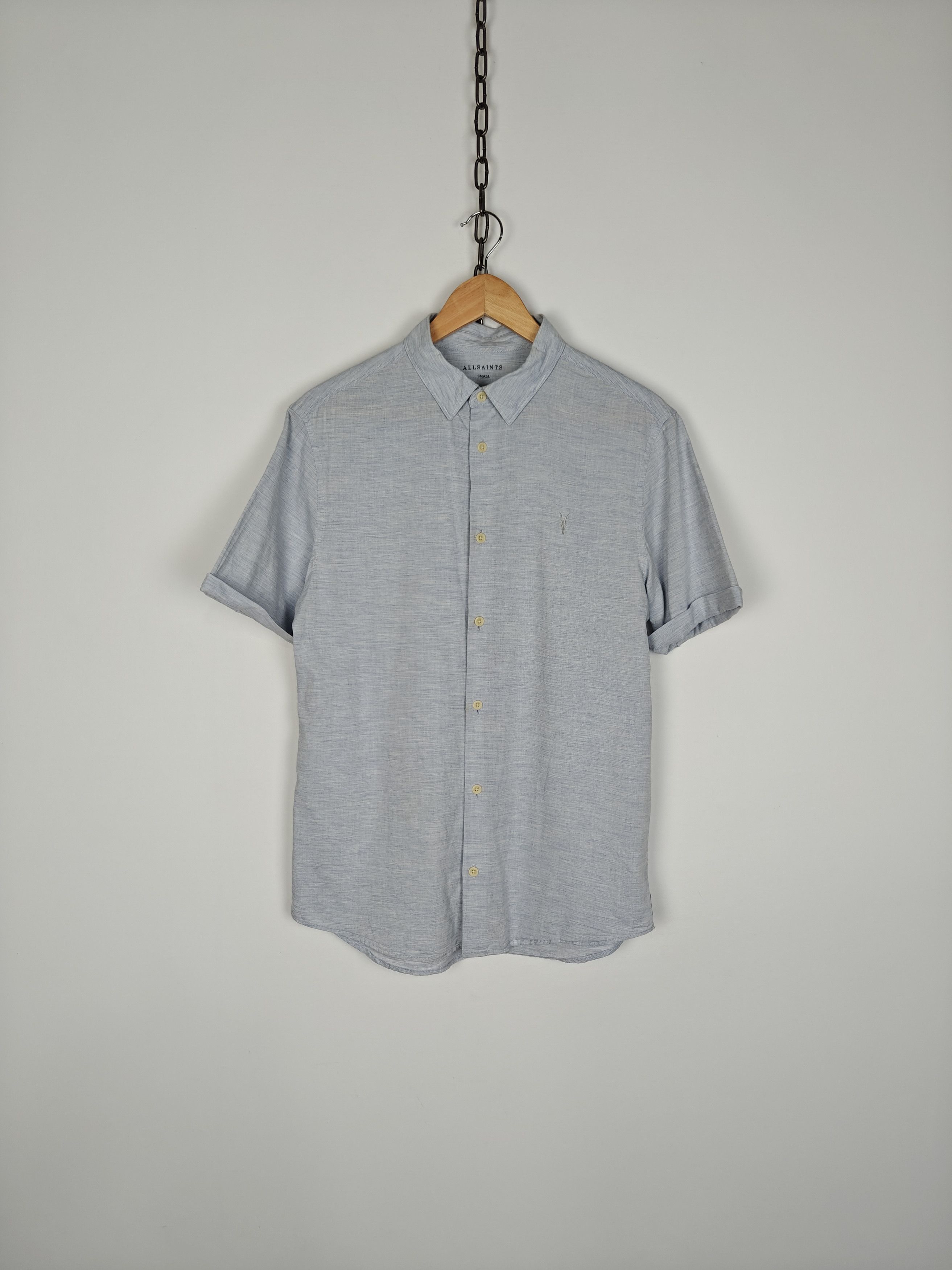 Allsaints Allsaints Avila SS Shirt Small Logo Light Blue size S Size US S / EU 44-46 / 1 - 1 Thumbnail